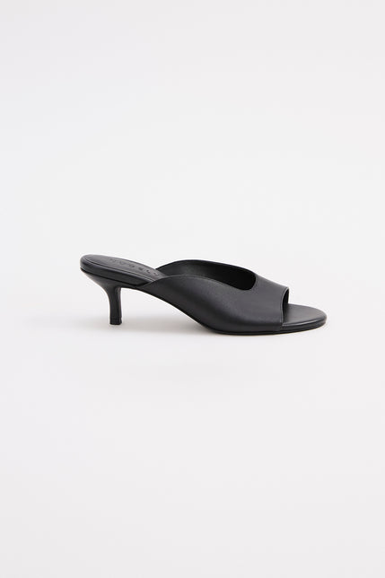 Elodie Heeled Mule Black 