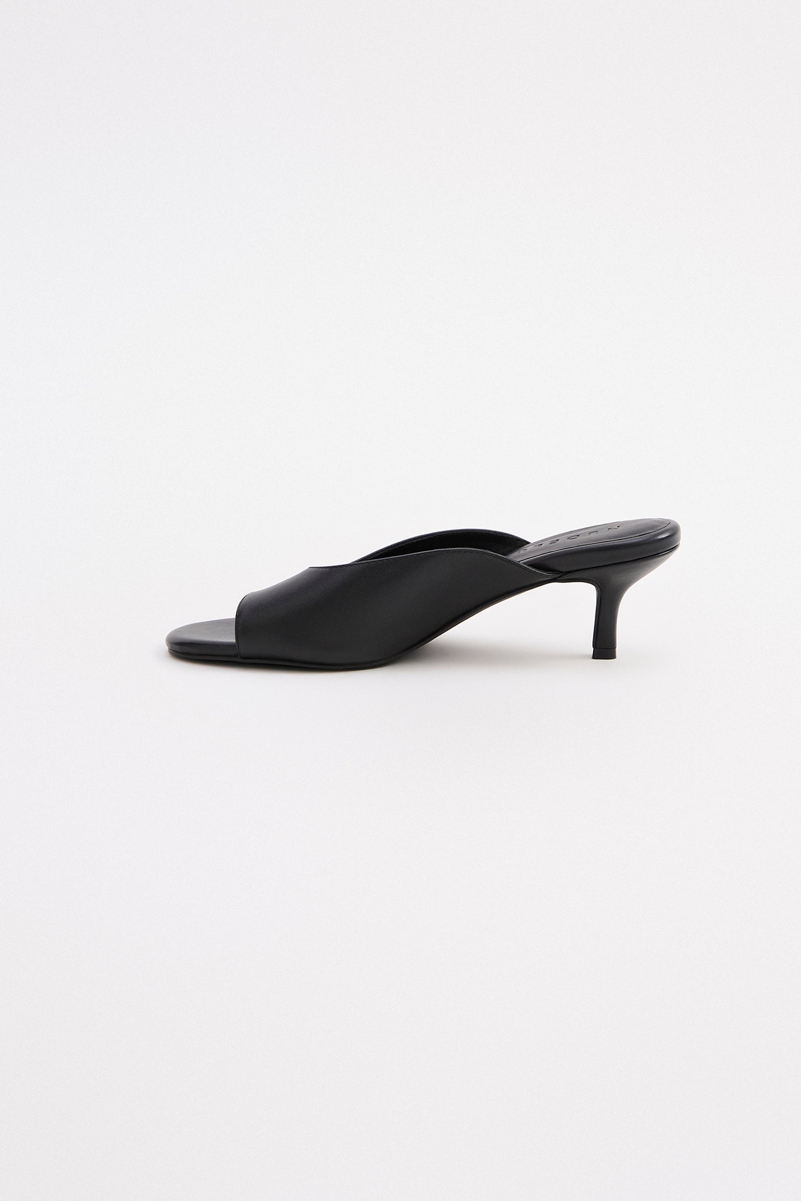 Elodie Heeled Mule Black 