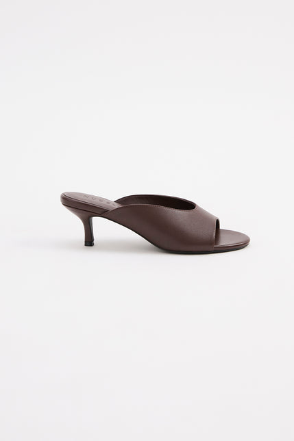 Elodie Heeled Mule Raisin 