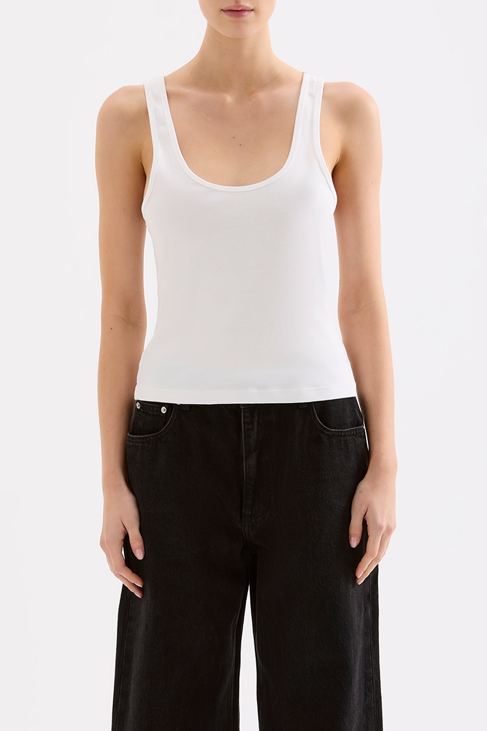 Organic 90s Singlet White 
