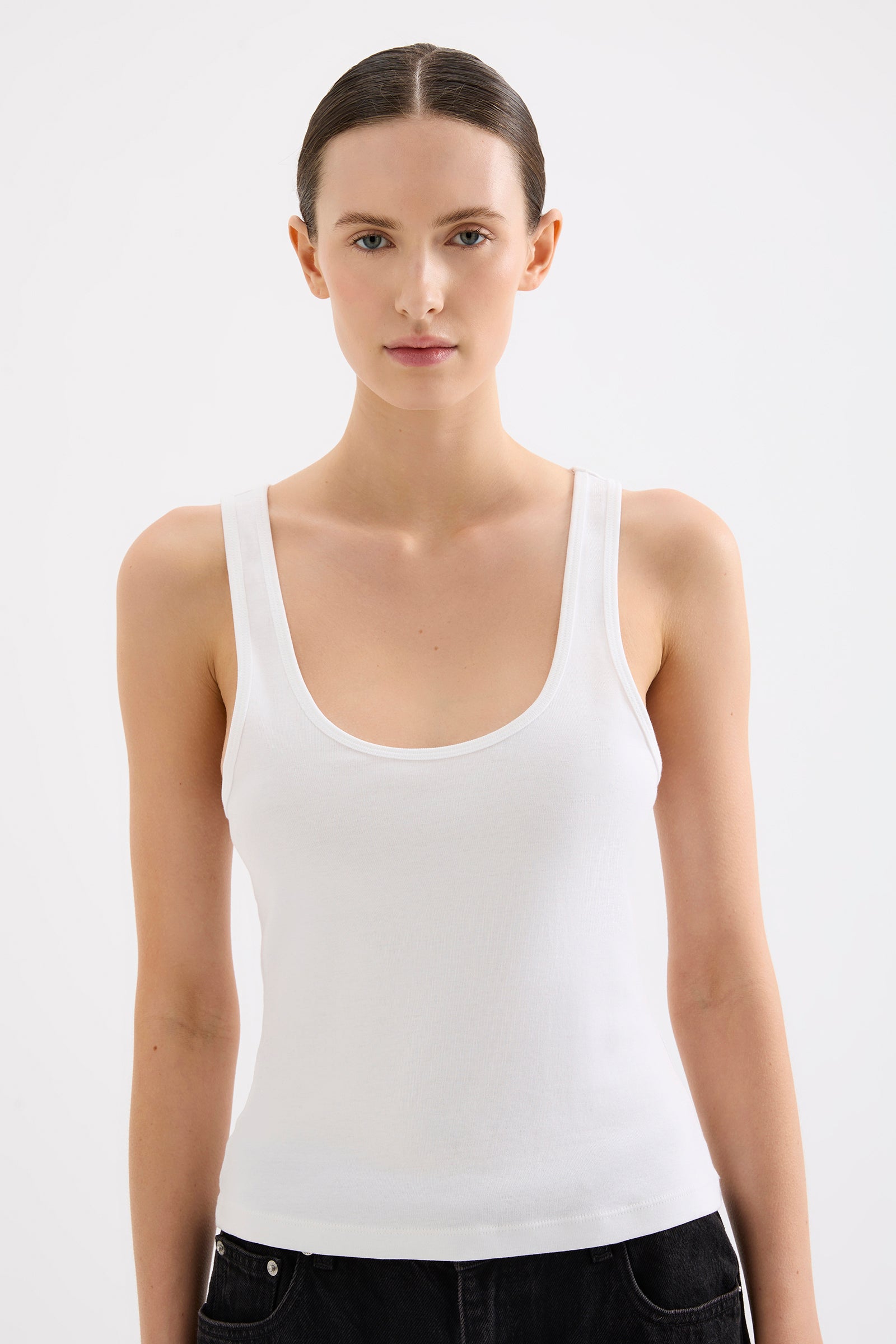 Organic 90s Singlet White 