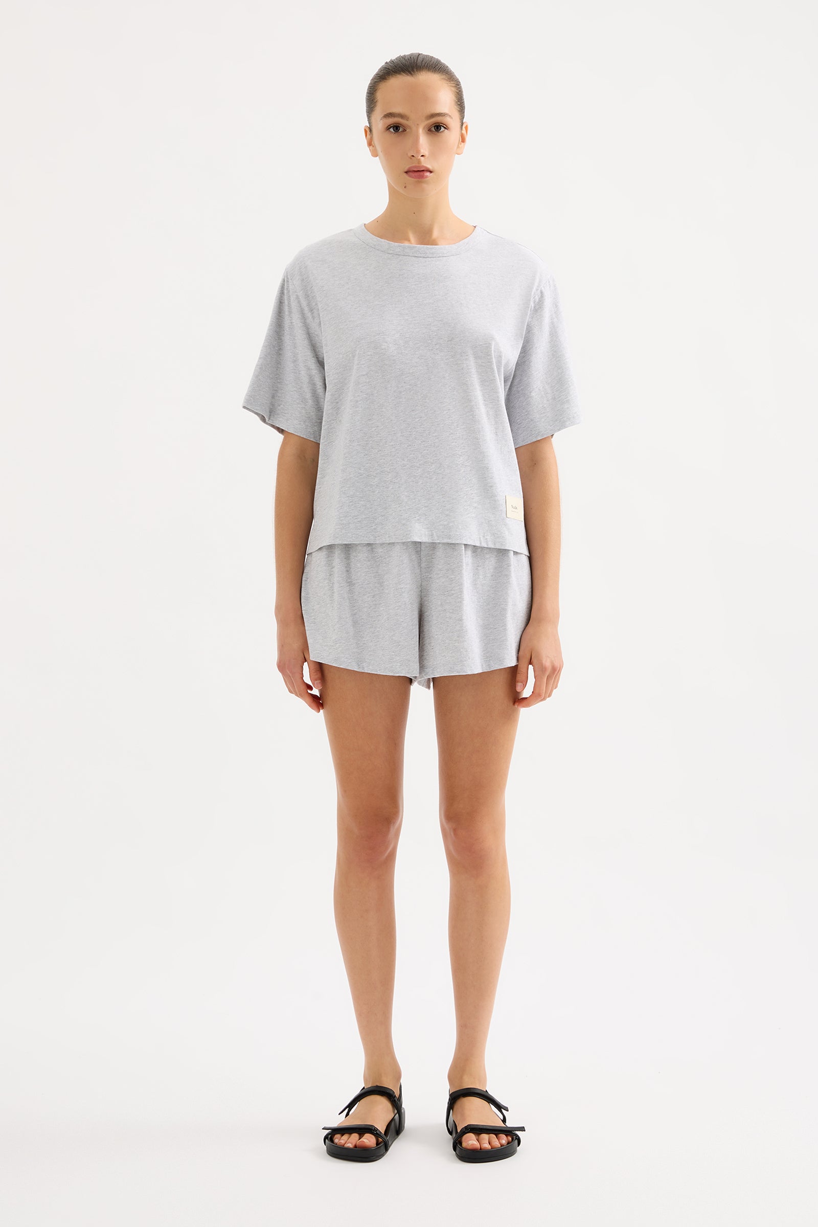 Lounge Jersey Short Grey Marle 