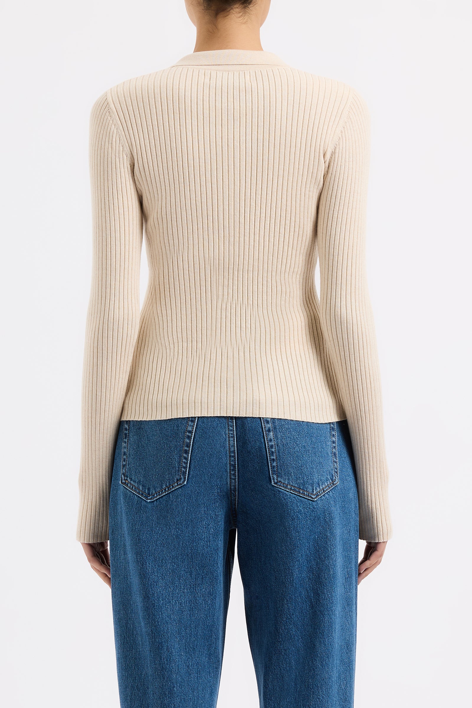 Lourdes Rugby Knit Cream Marle 