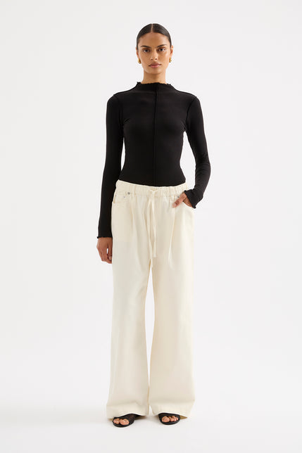 Esme Drawstring Jean Natural 