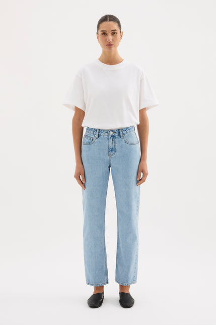 Organic Straight Leg Jean Soft Blue 