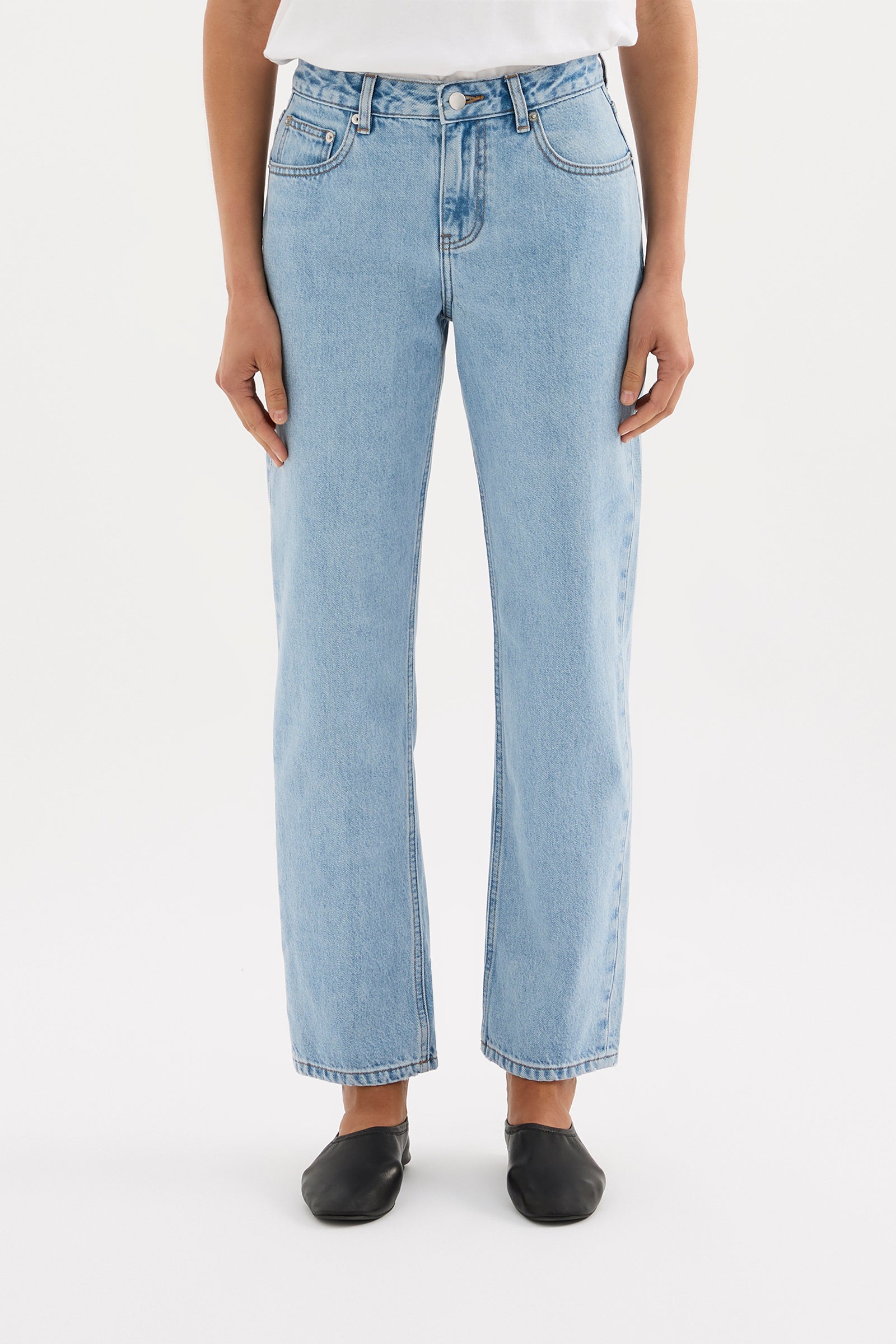 Organic Straight Leg Jean Soft Blue 