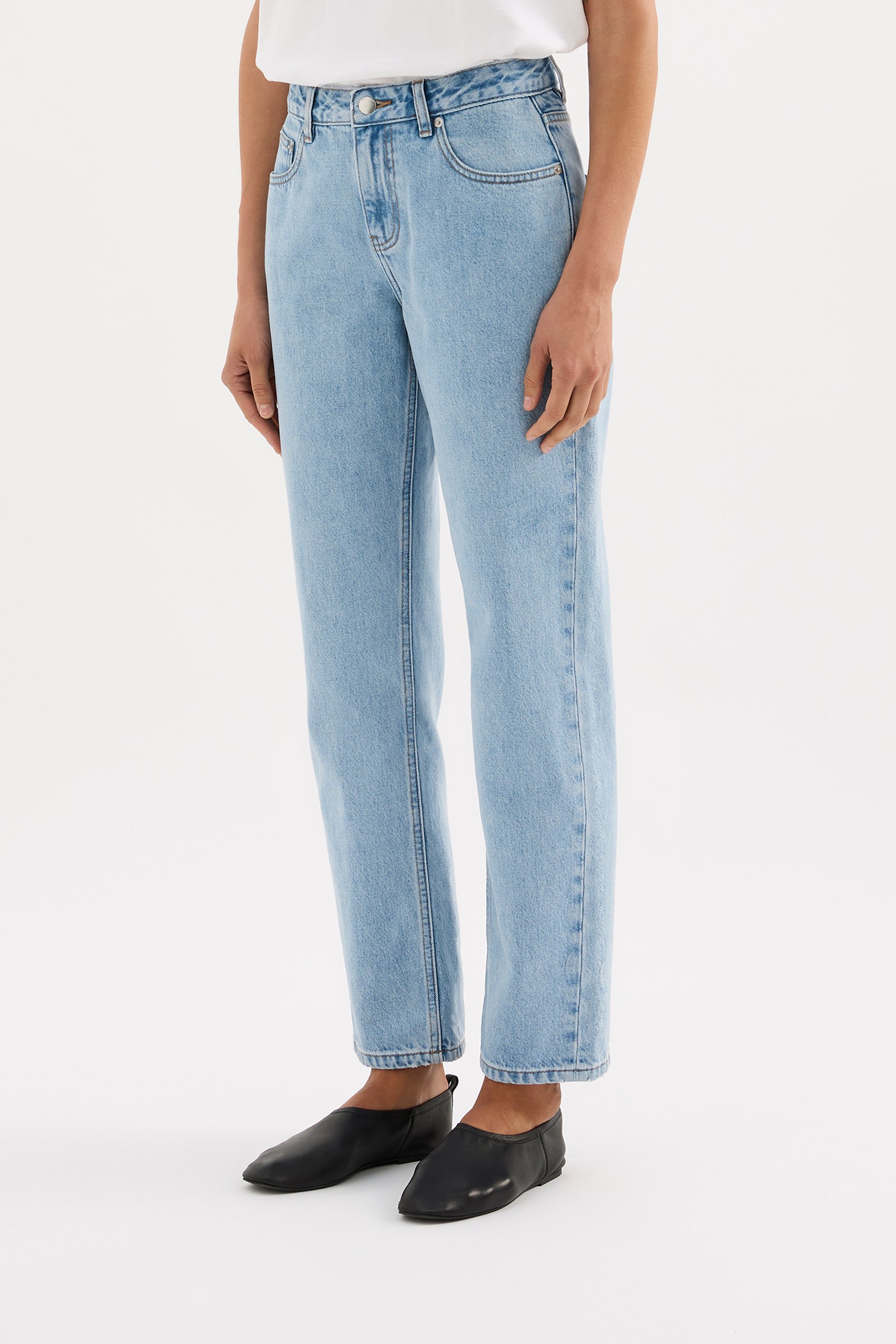 Organic Straight Leg Jean Soft Blue 