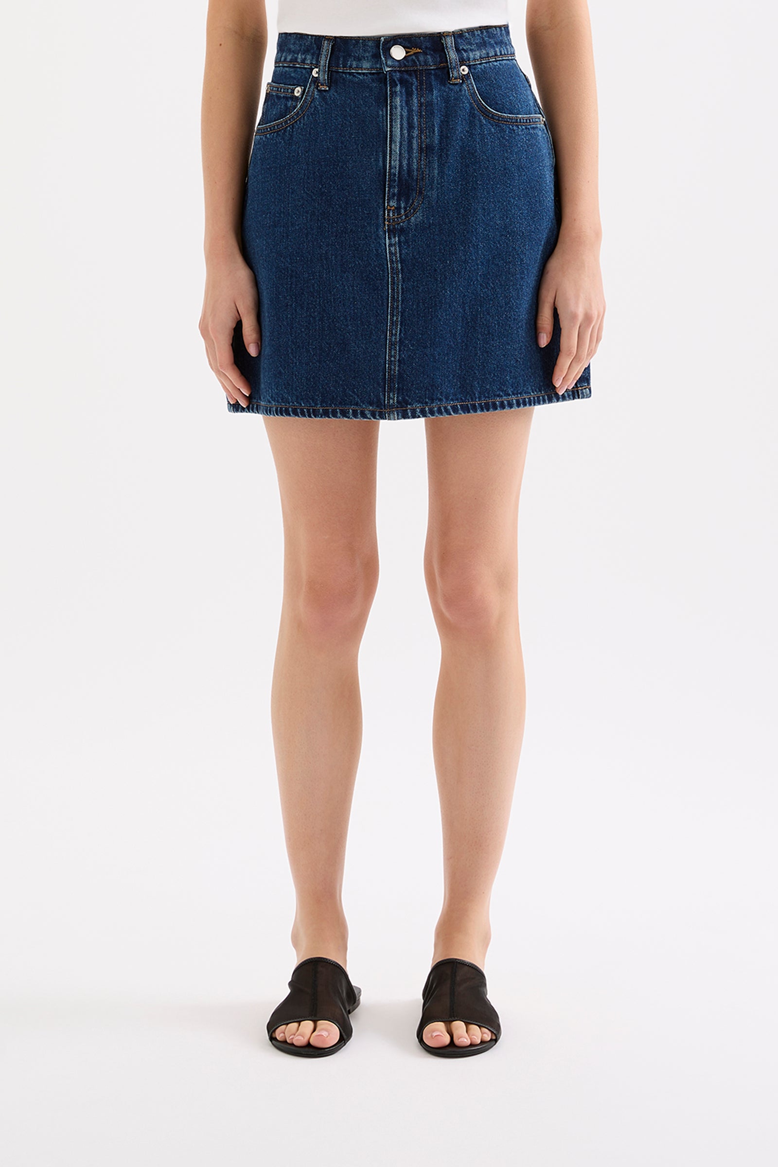 Sia Denim Mini Skirt Force Blue 