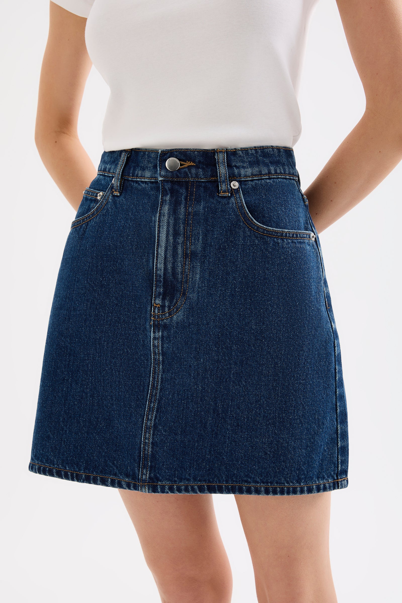 Sia Denim Mini Skirt Force Blue 