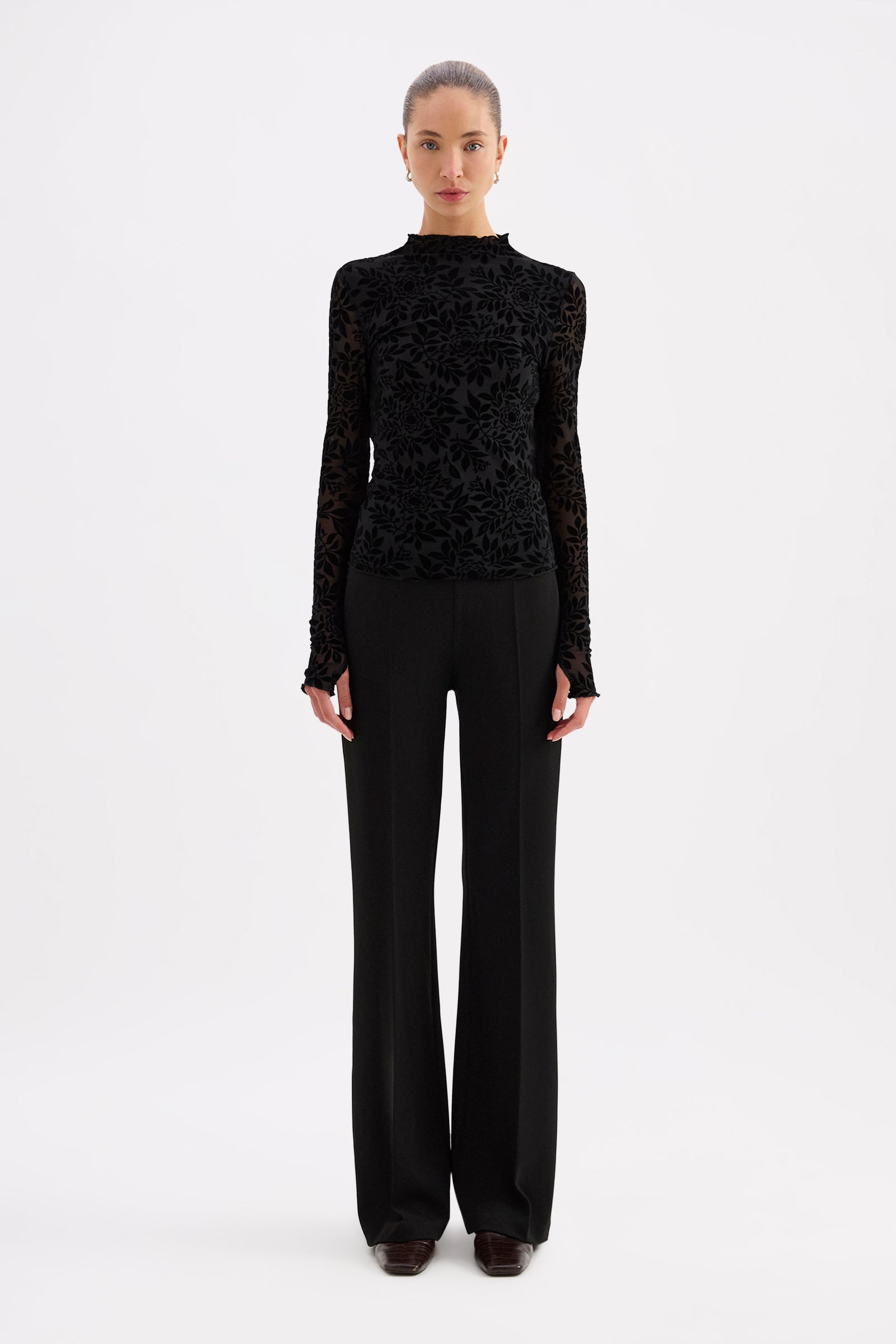 Brioni Devore Ls Top Black 