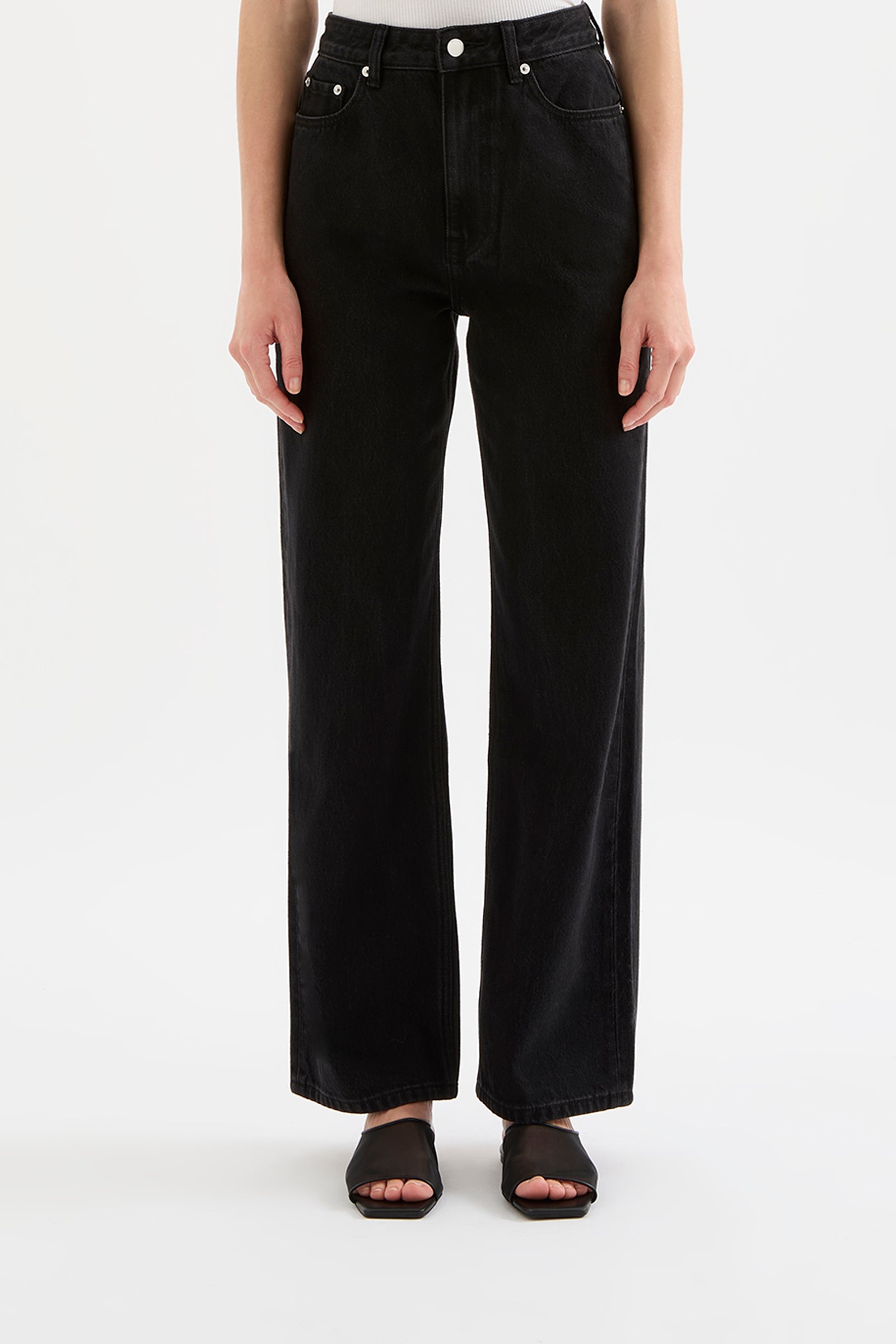 Organic Relaxed Leg Jean Vintage Black 