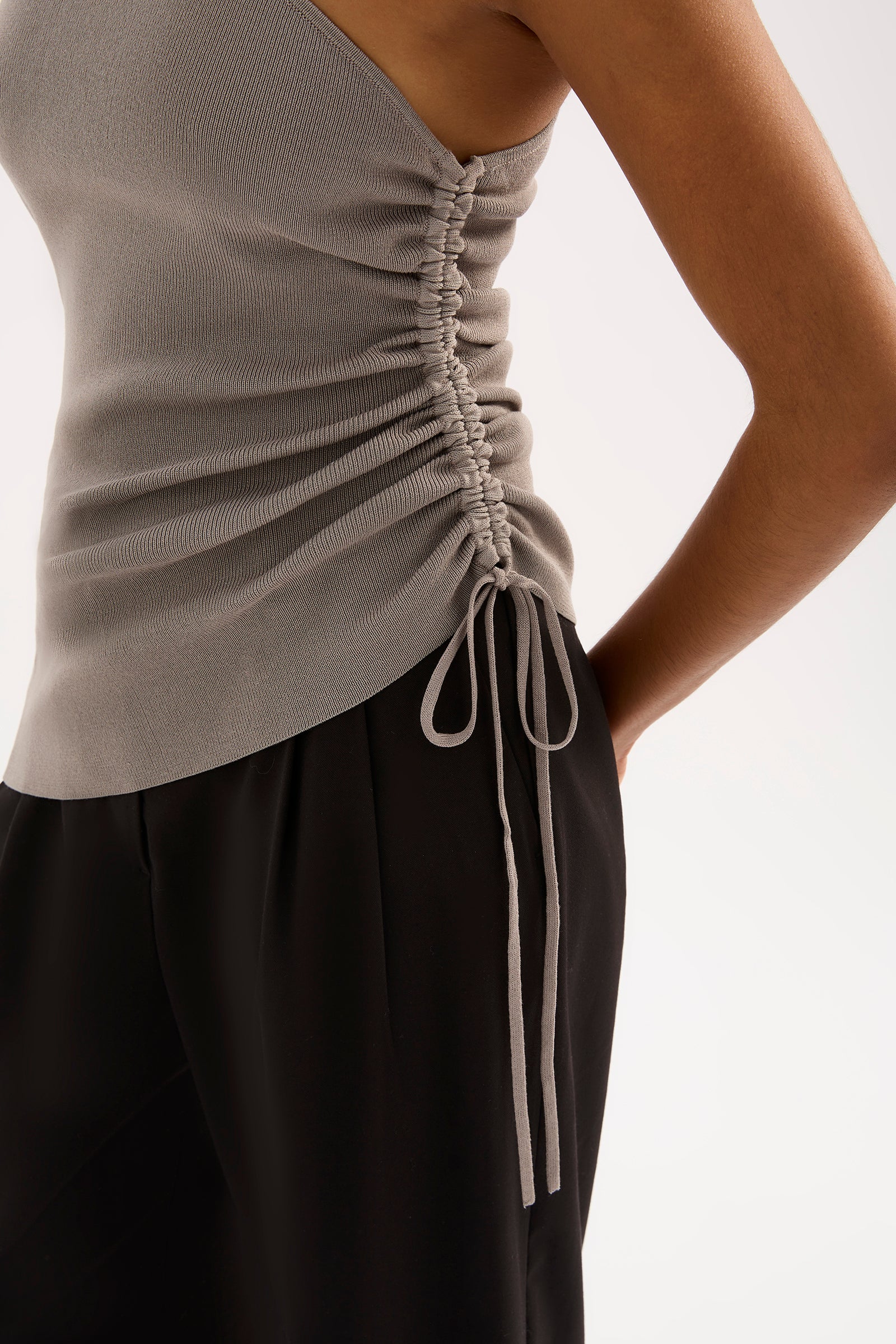 Yumi Knit Top Pewter 