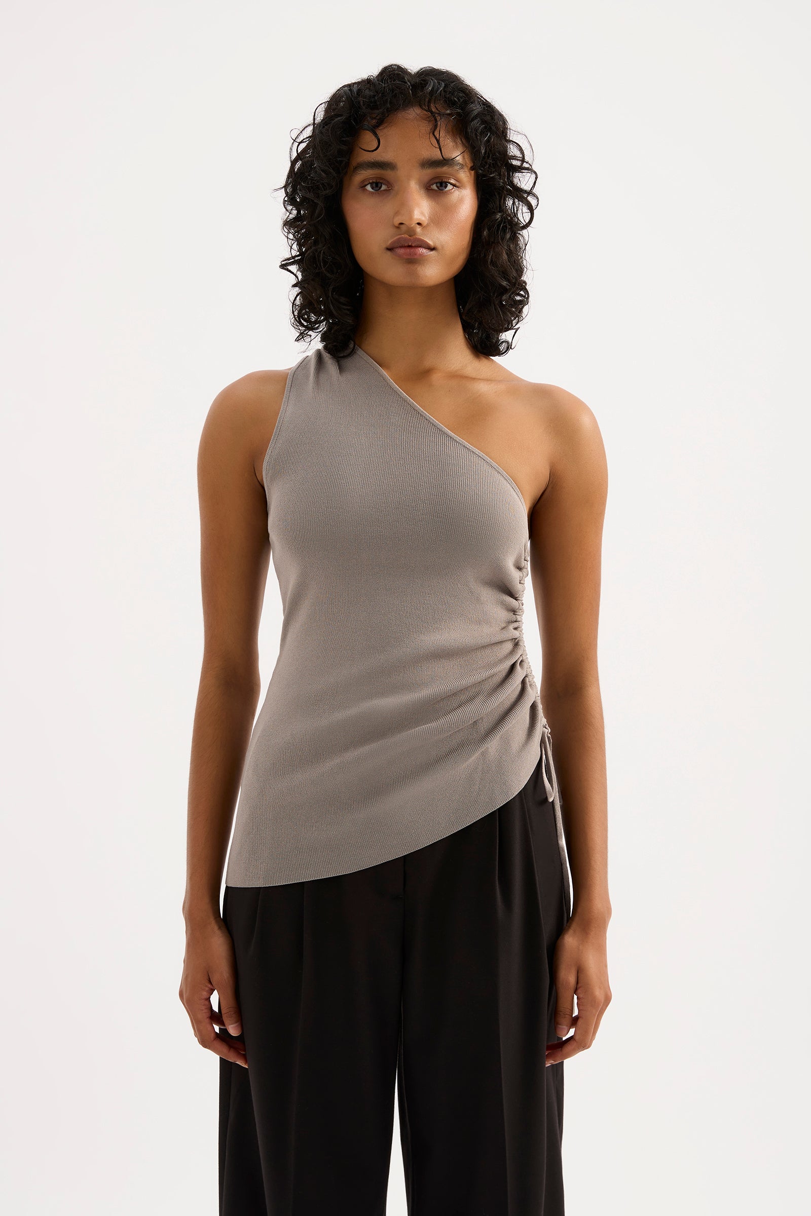 Yumi Knit Top Pewter 