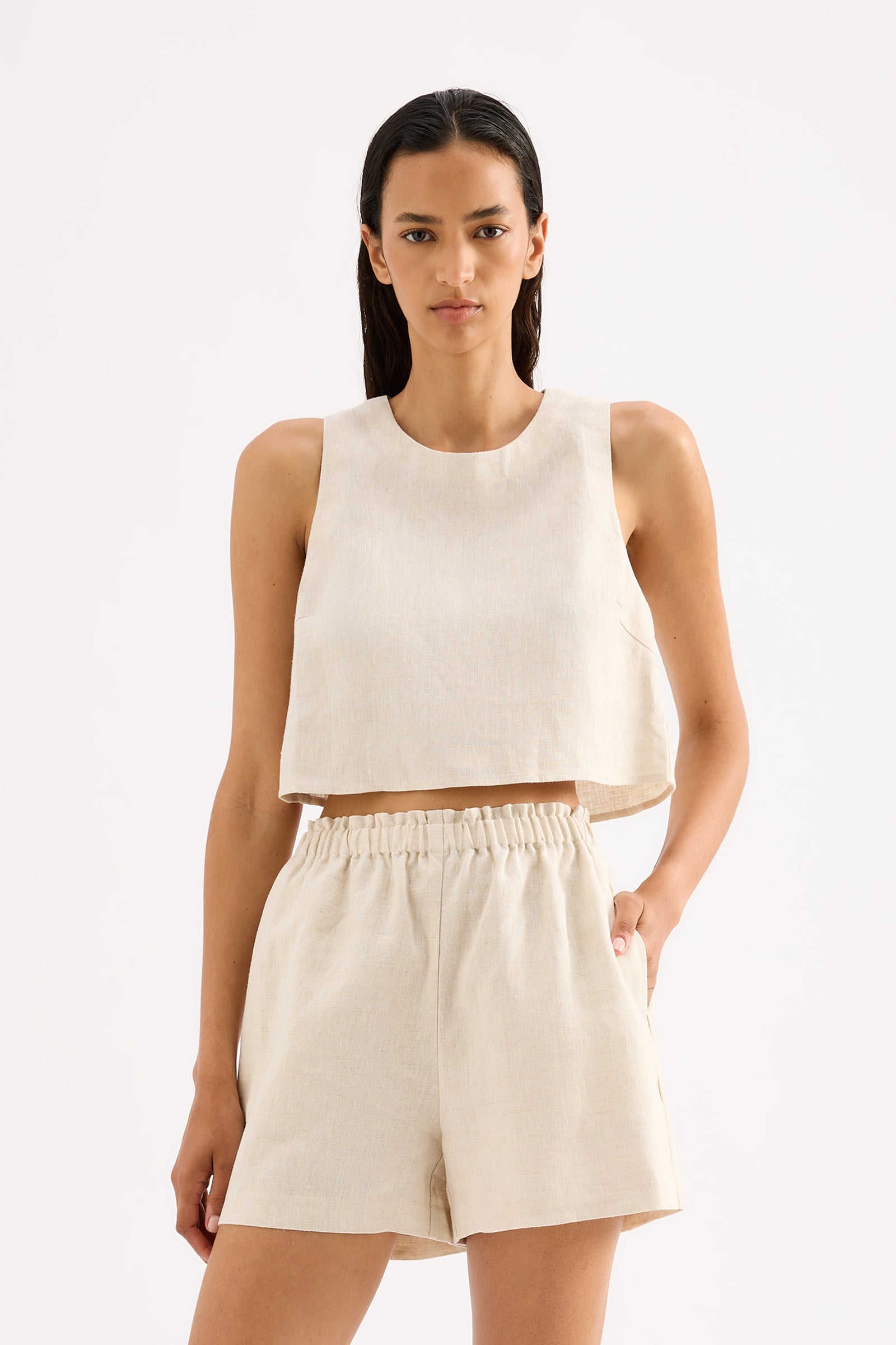 Ingrid Linen Top Natural 