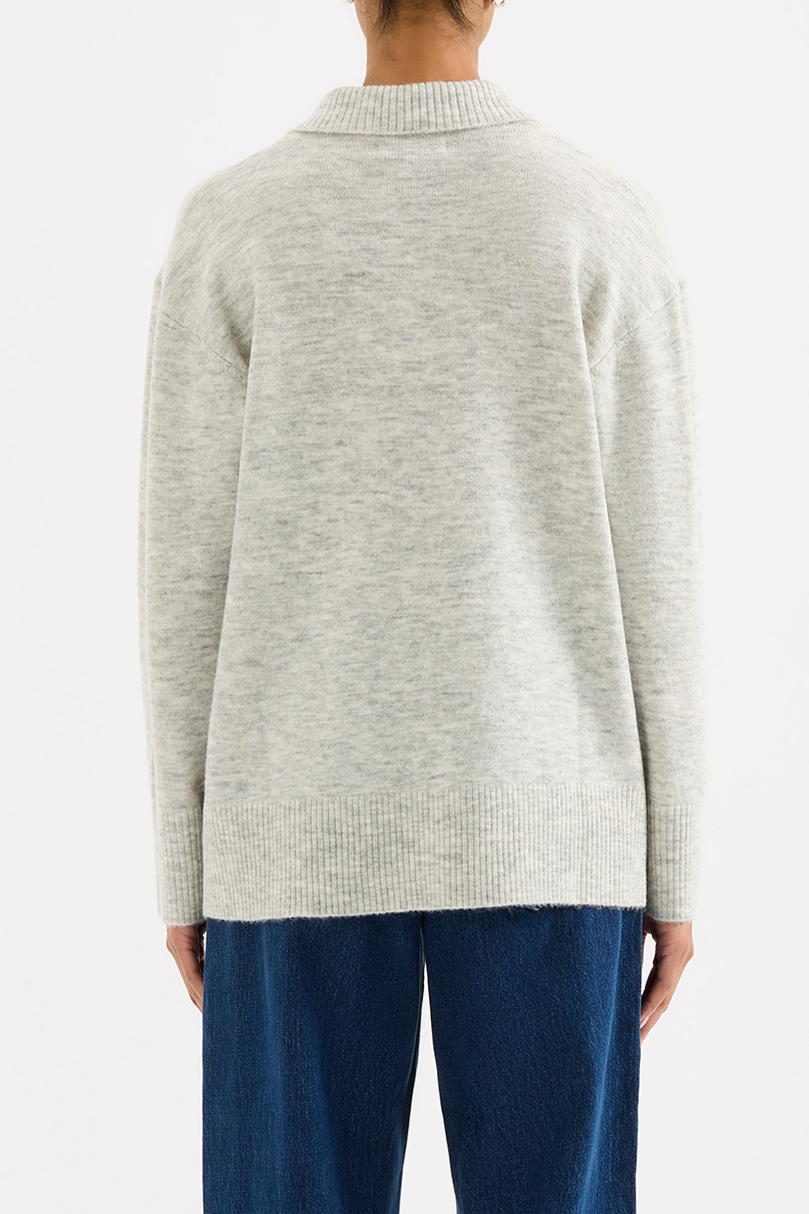 Dallas Rugby Knit Grey Marle 