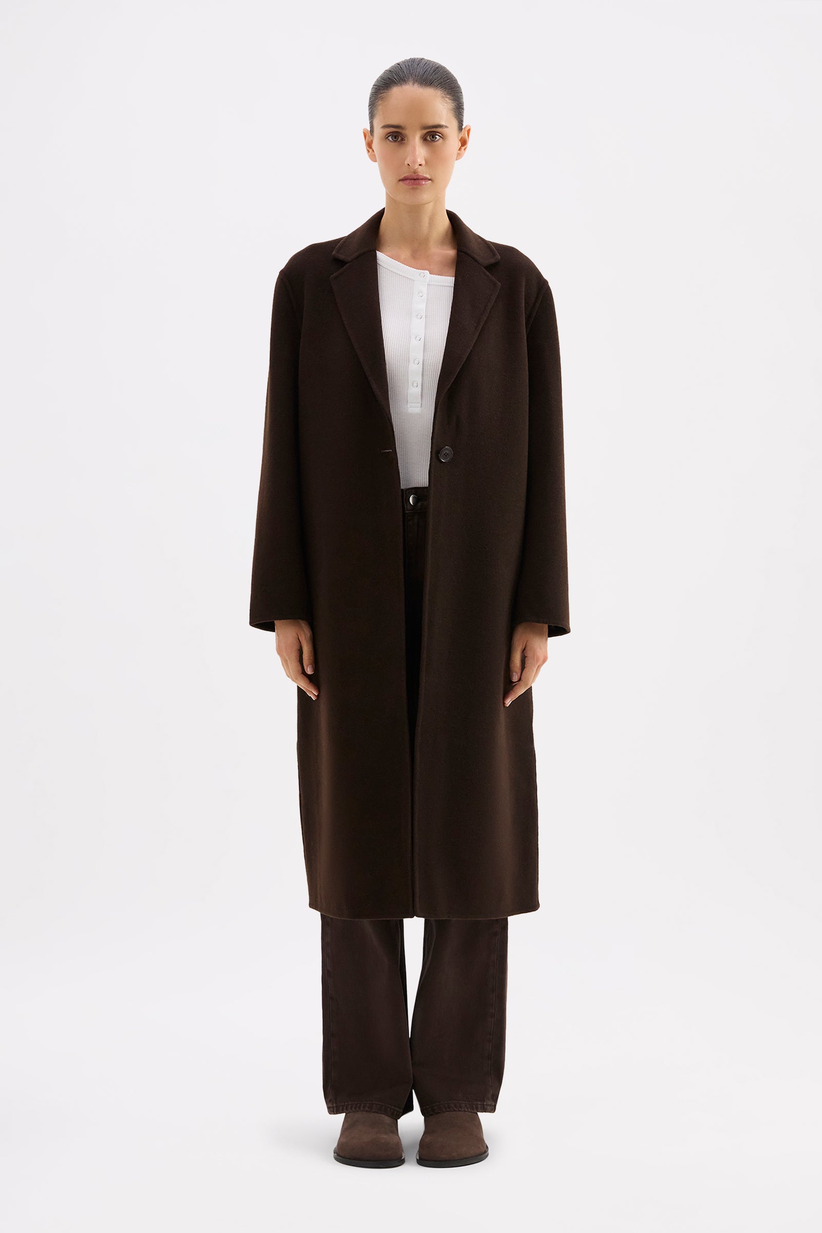 Riley Wool Coat Espresso 