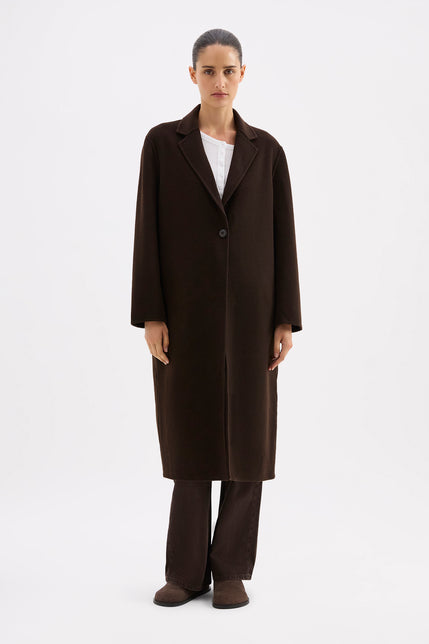Riley Wool Coat Espresso 