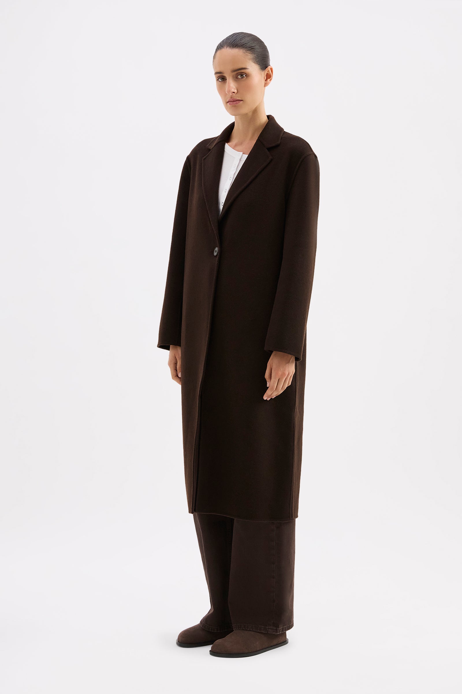Riley Wool Coat Espresso 