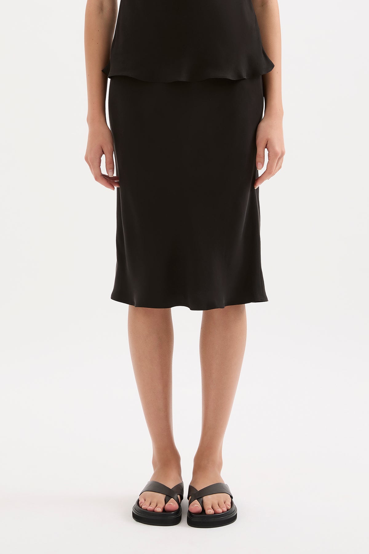 Raye Cupro Skirt Black 