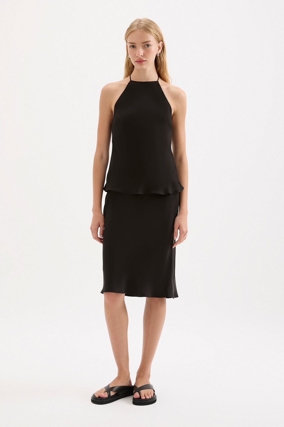 Raye Cupro Skirt Black 