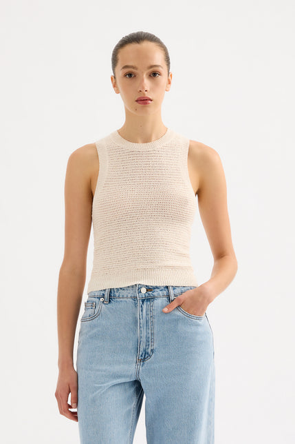 Ember Knit Tank Cream 