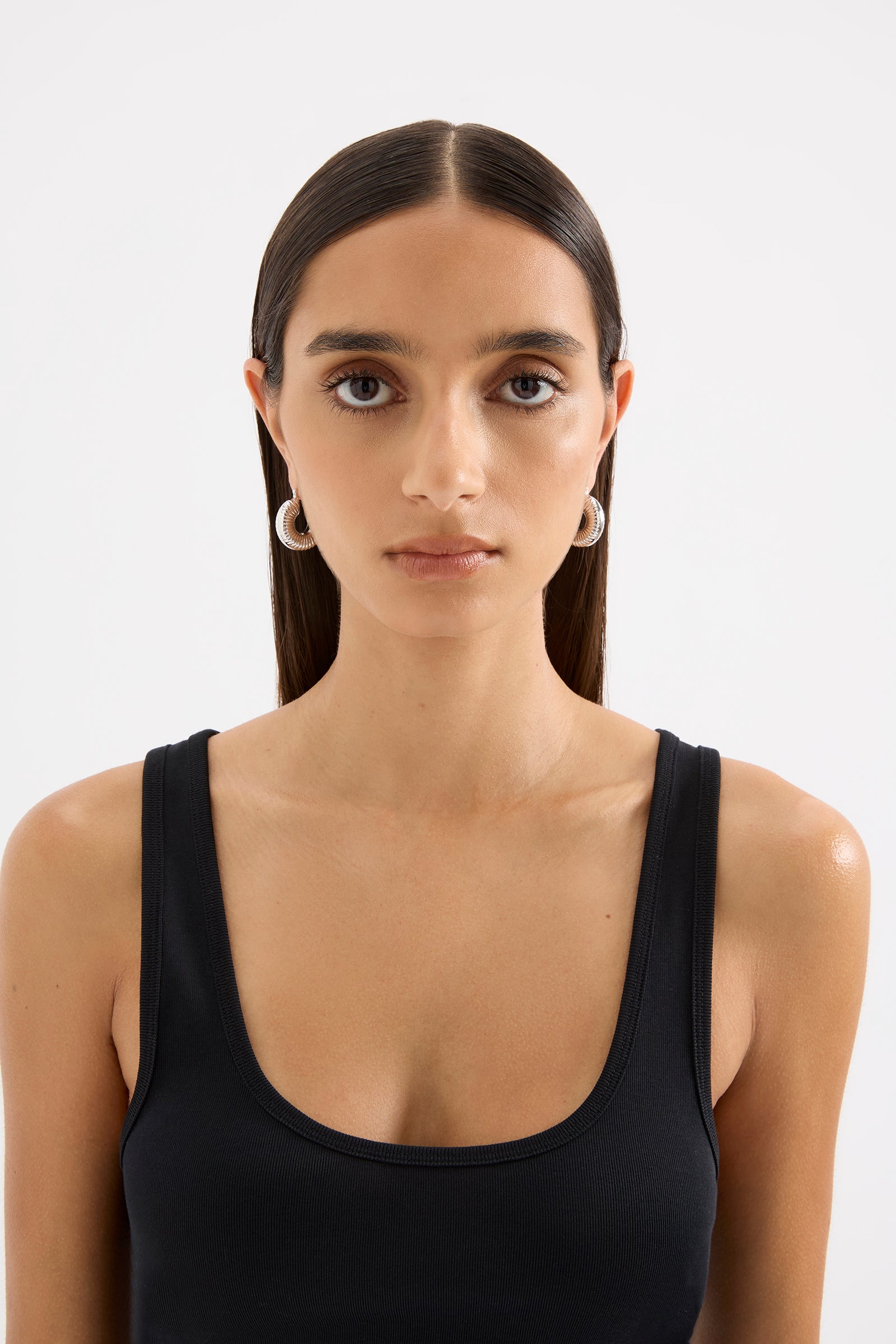 Maeve Large Hoops Silver 