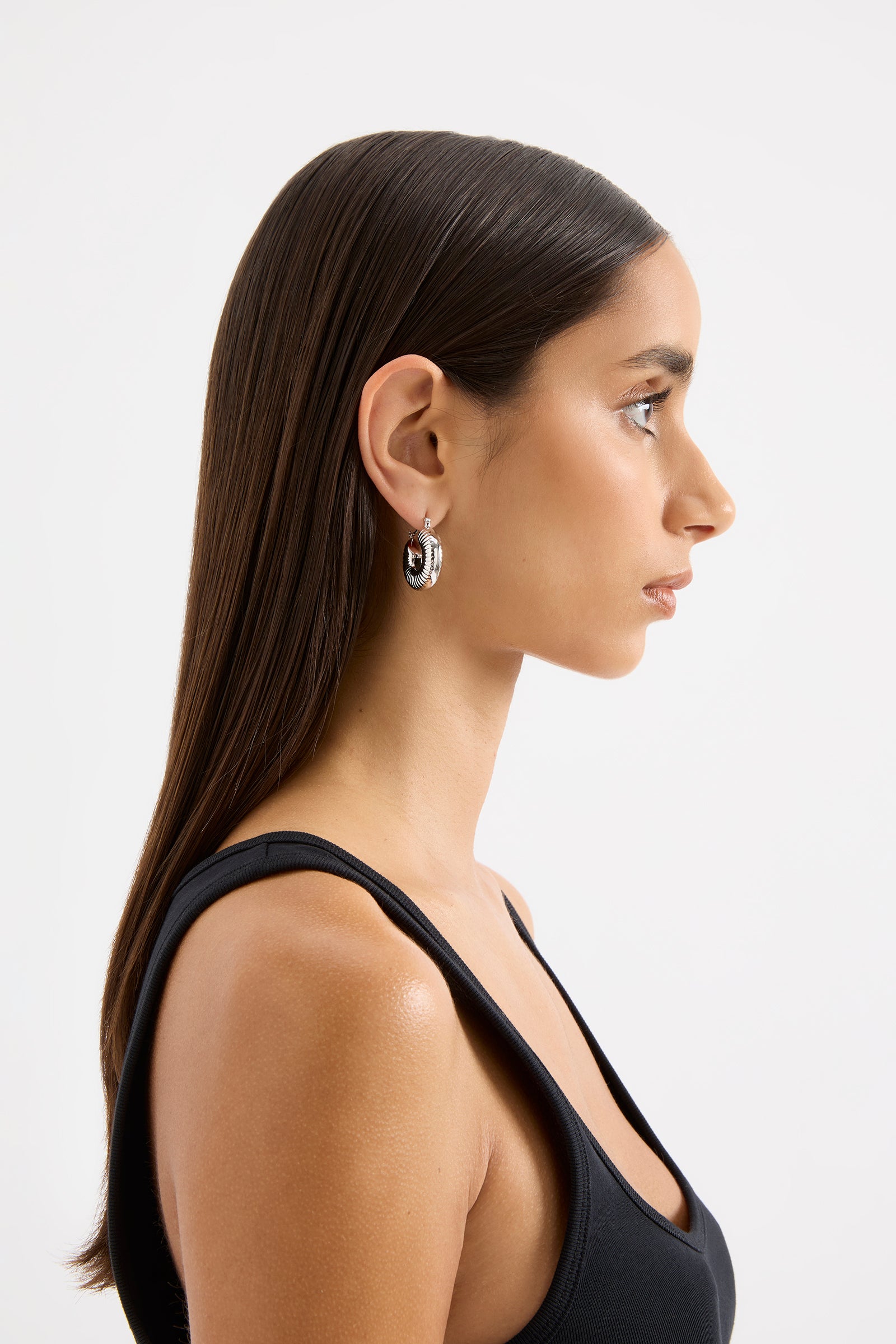 Maeve Large Hoops Silver 