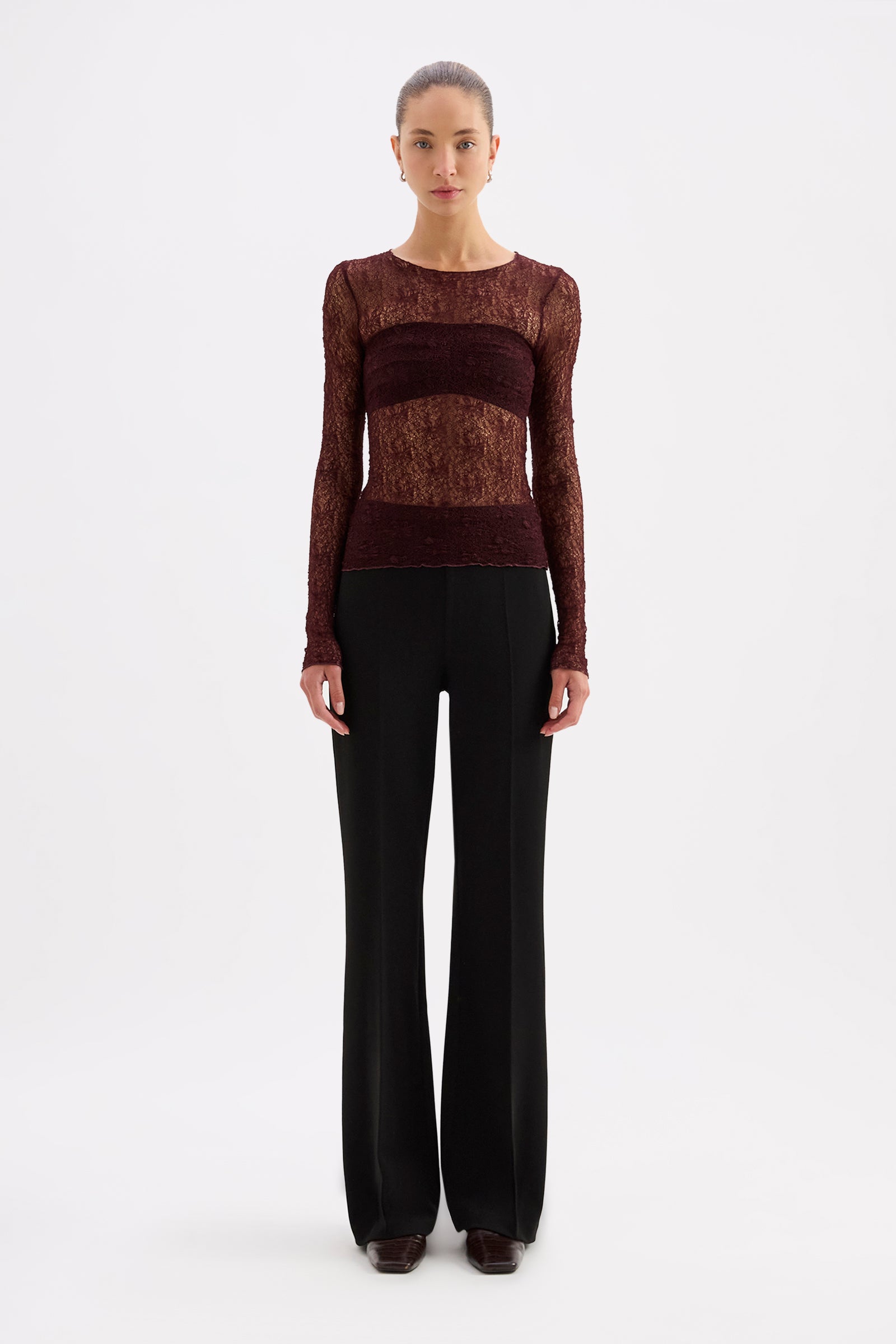 Vega Lace Top Currant 