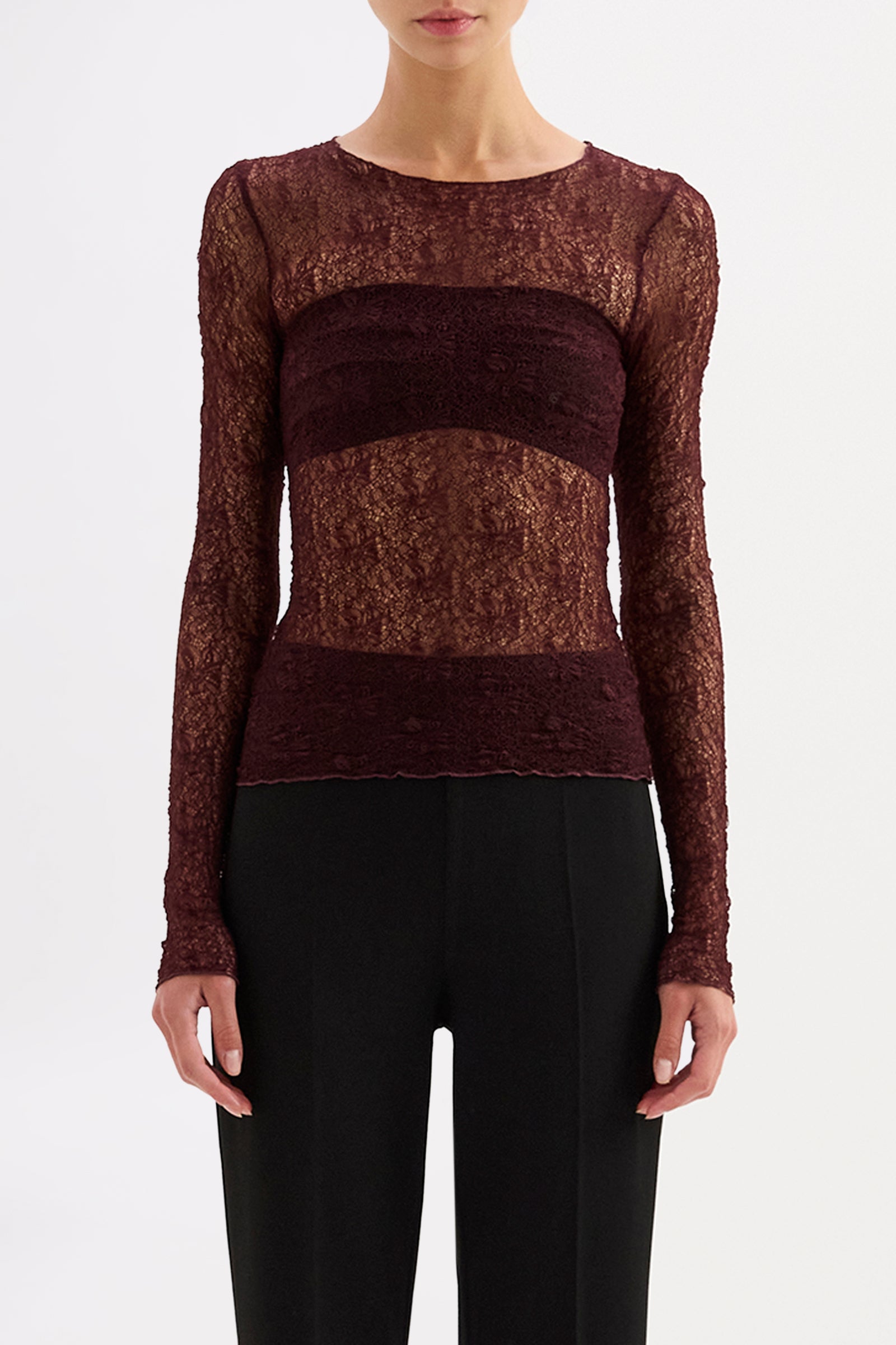 Vega Lace Top Currant 