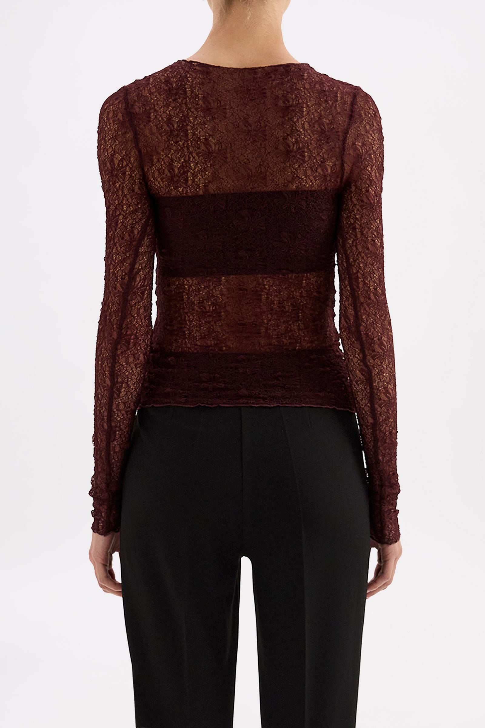 Vega Lace Top Currant 