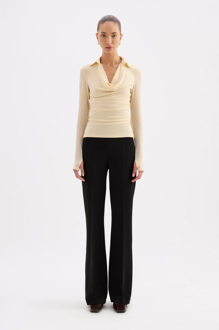 Venus Cowl Neck Top Champagne 