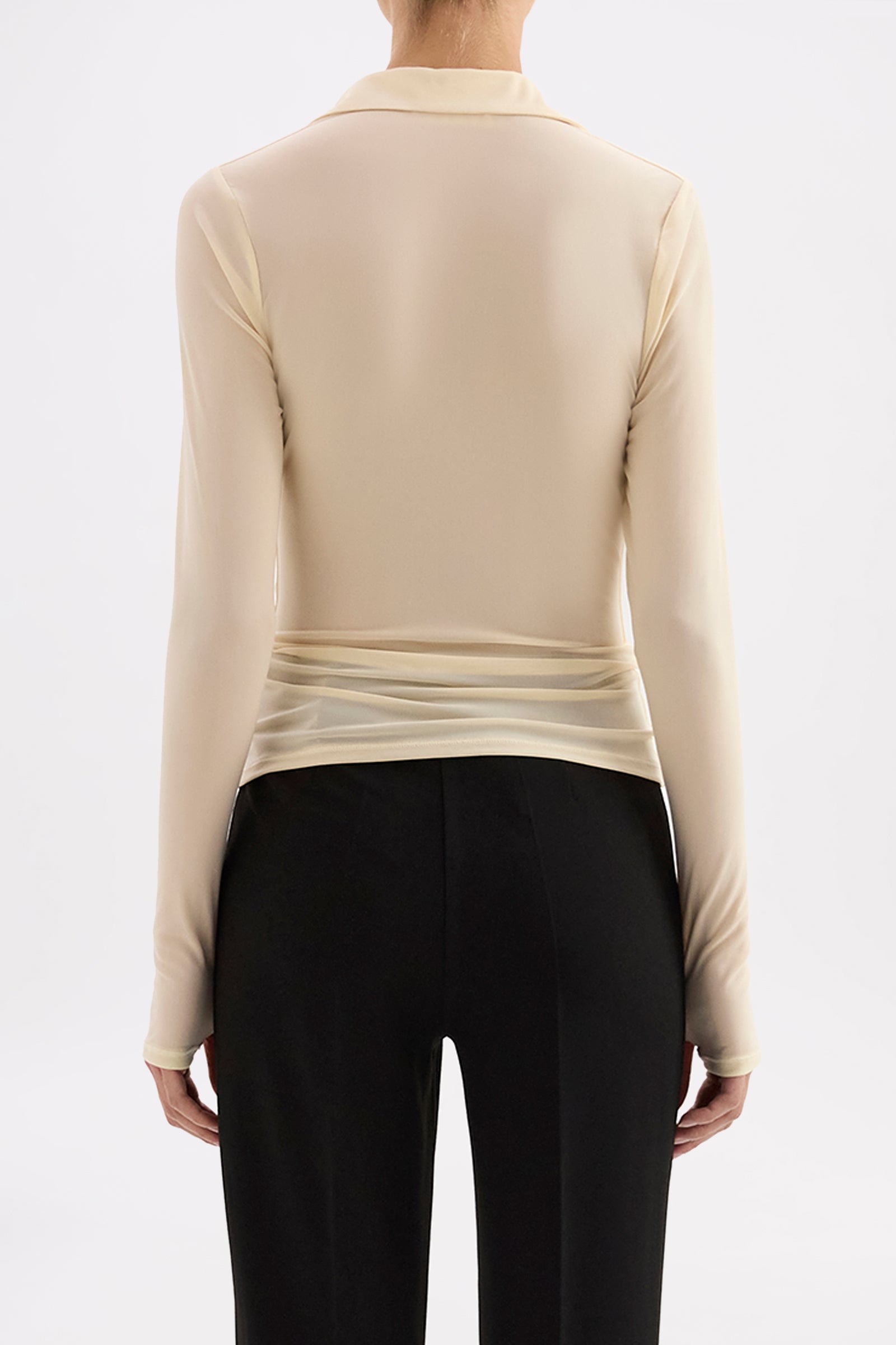 Venus Cowl Neck Top Champagne 