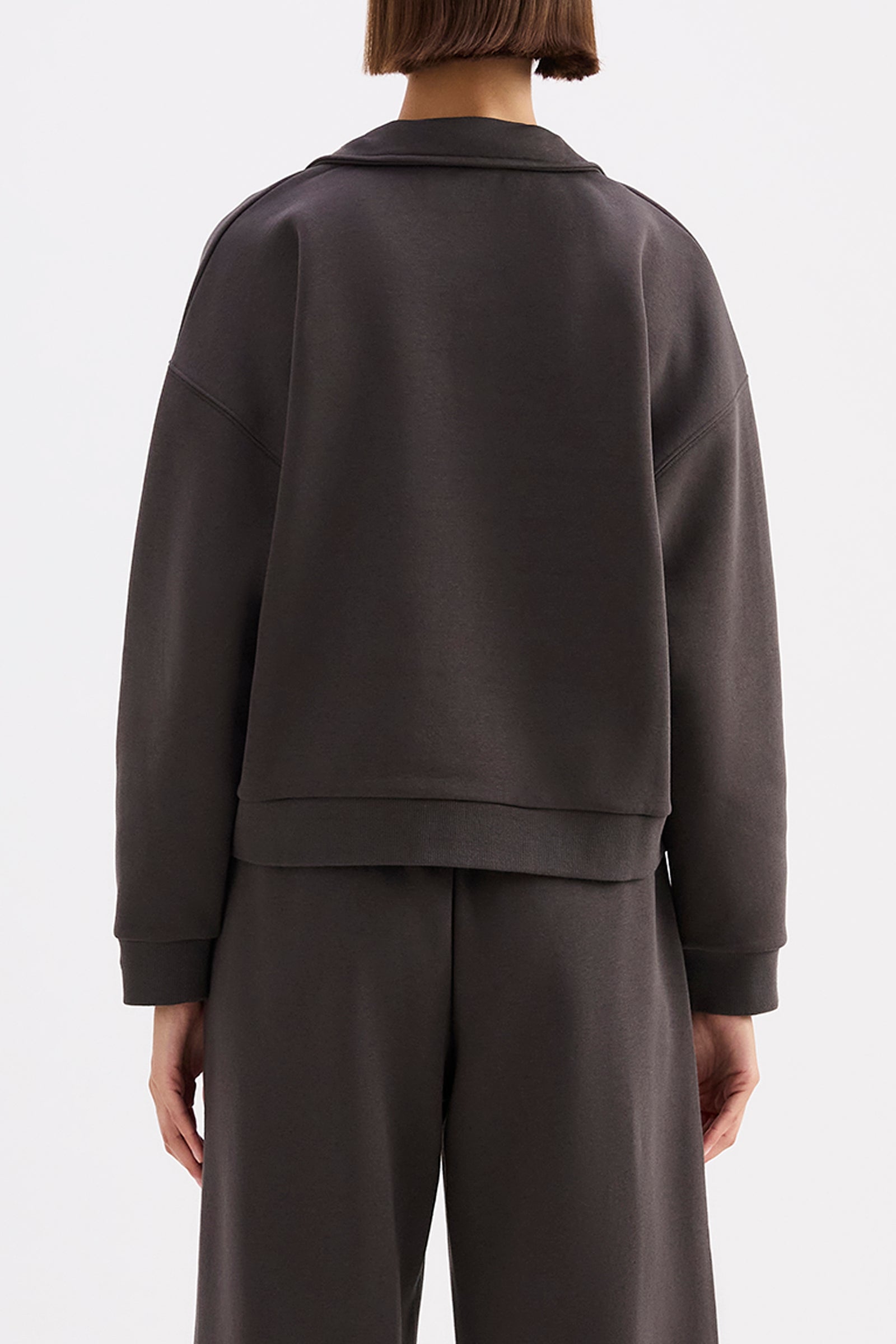 Carter Classic Zip Front Sweat Coal 