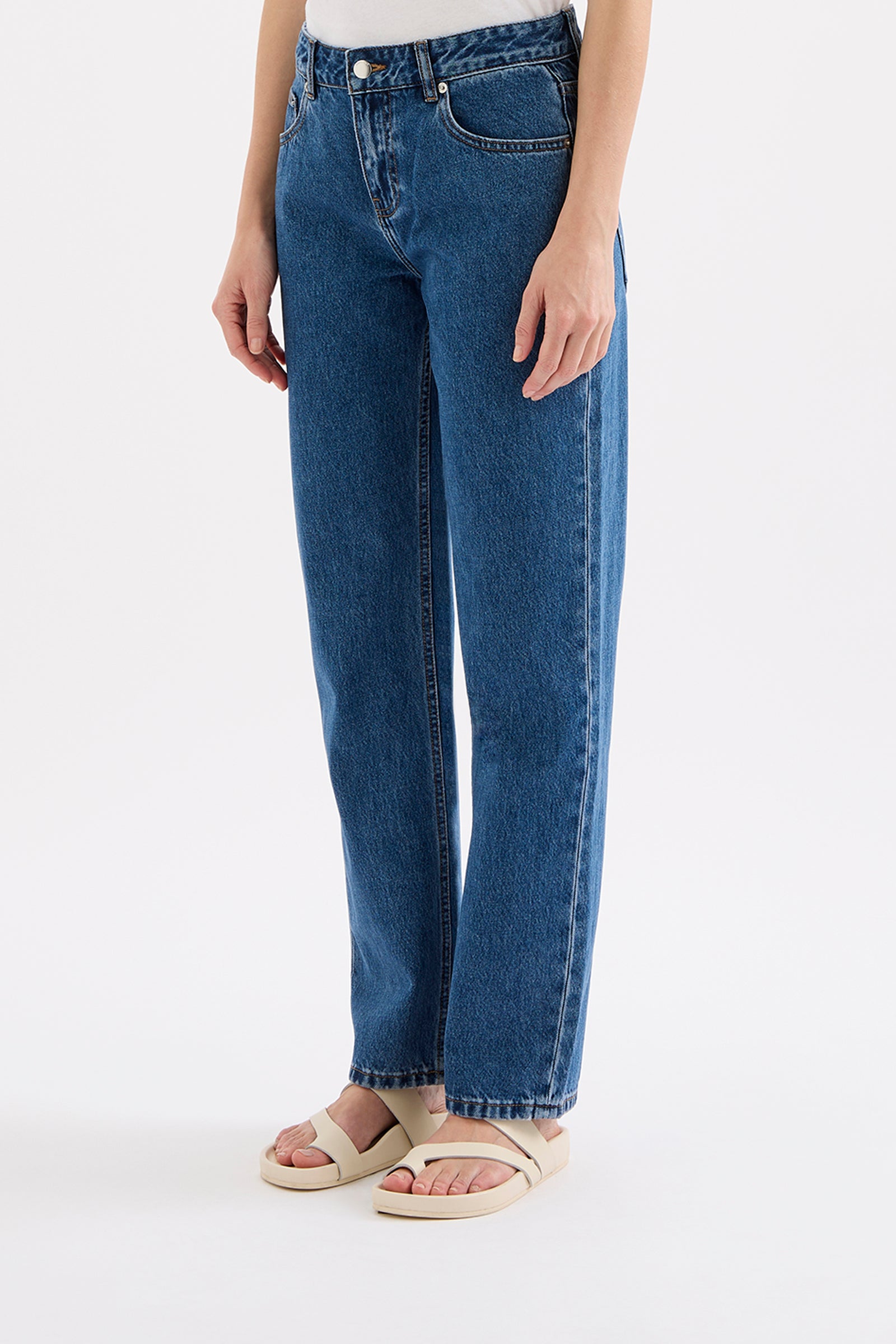 Organic Straight Leg Jean Royal Blue 