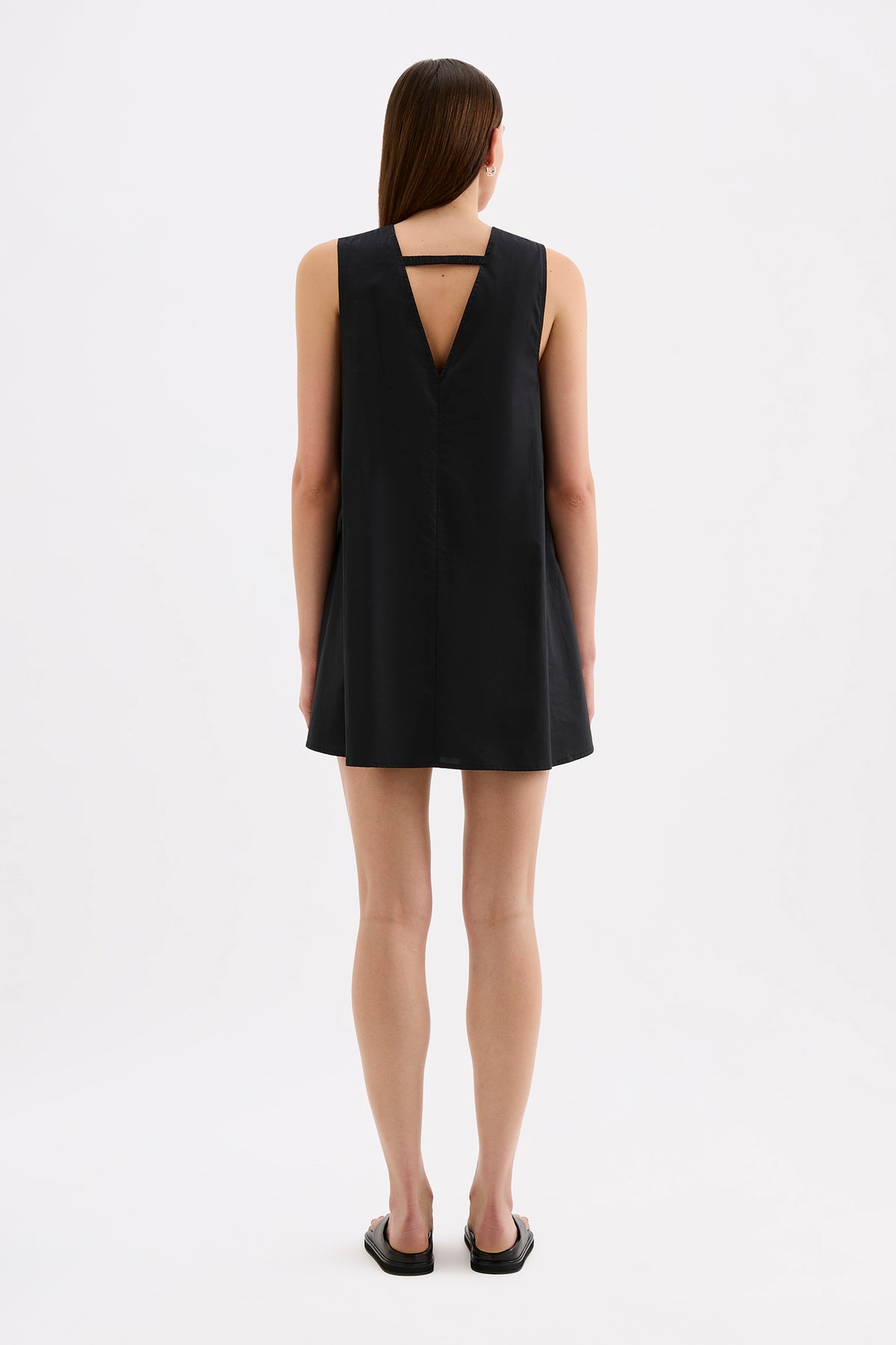 Cerie Poplin Mini Dress Black 