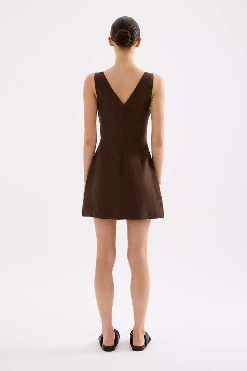 Shop Blair Linen Mini Dress | Nude Lucy