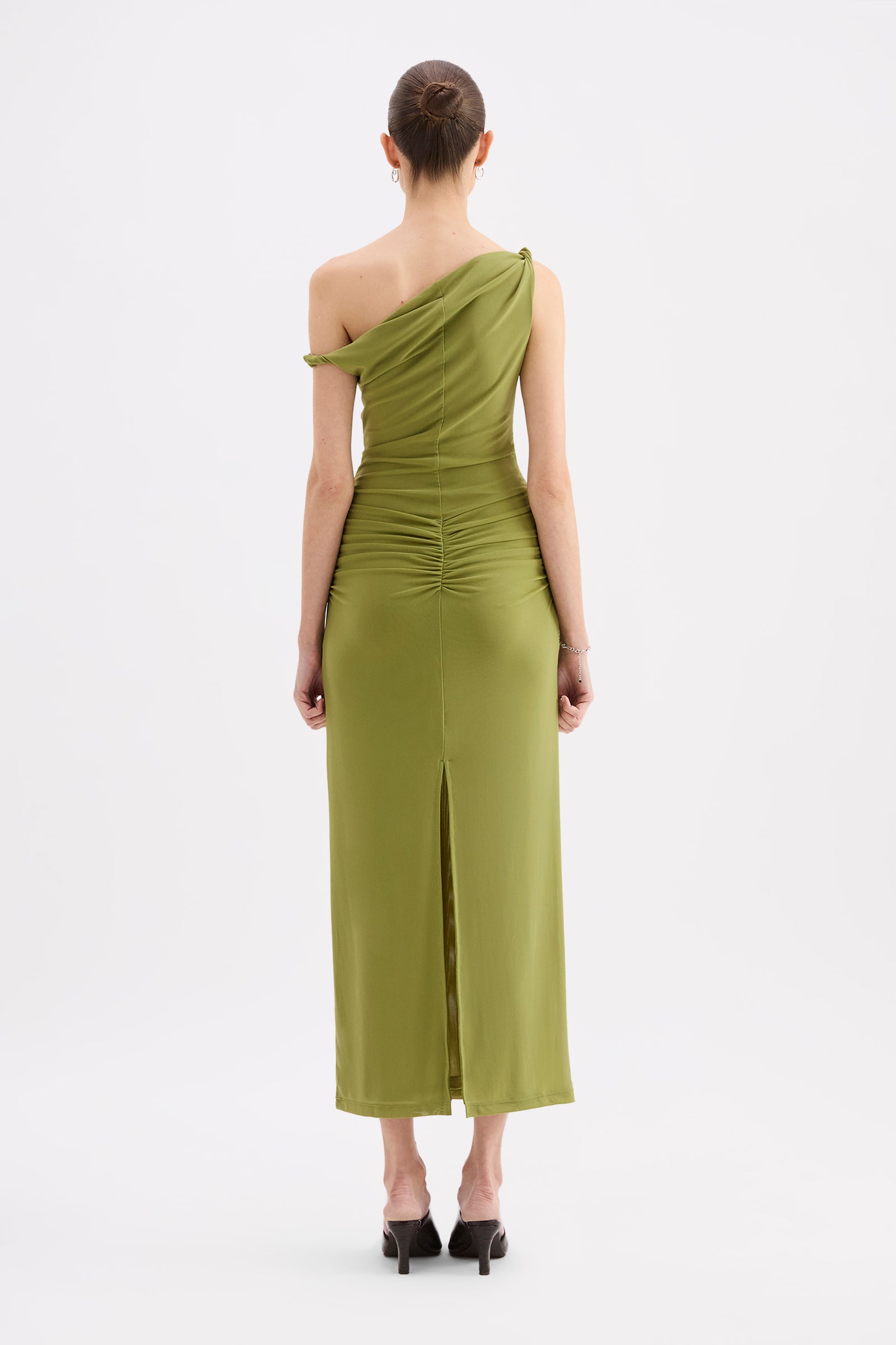Siva Mesh Off Shoulder Dress Cactus 