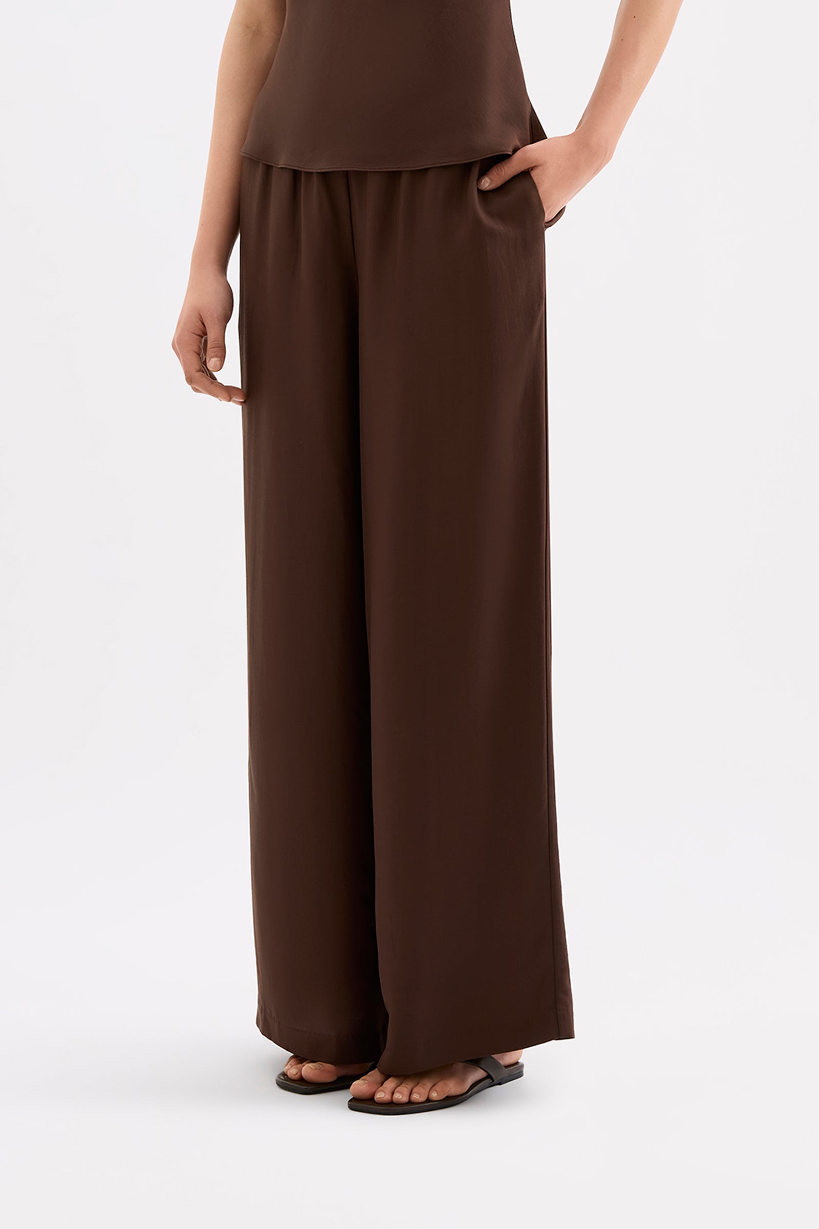 Tilly Tencel Pant Chocolate 