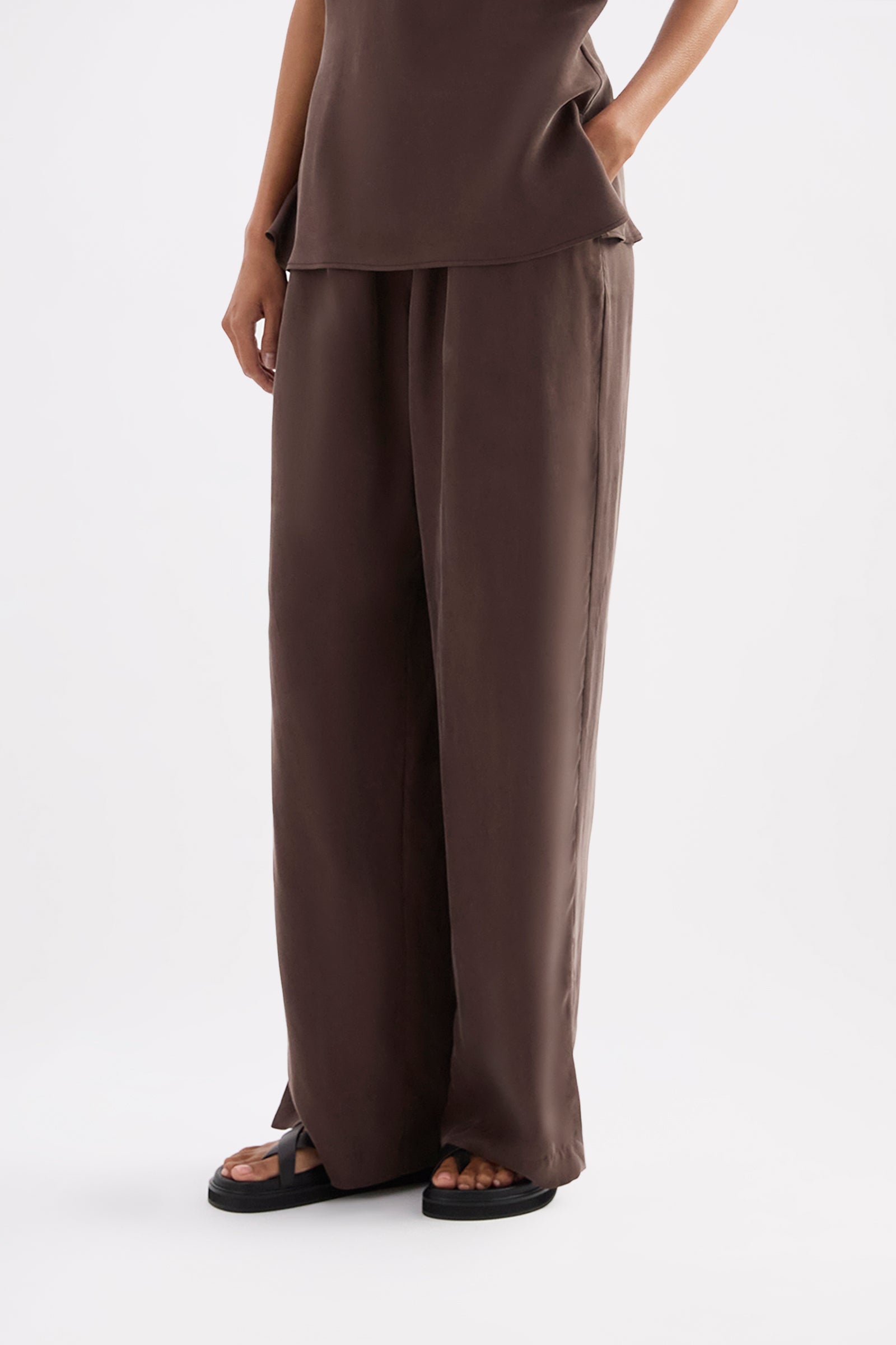Dara Cupro Pant Chocolate 