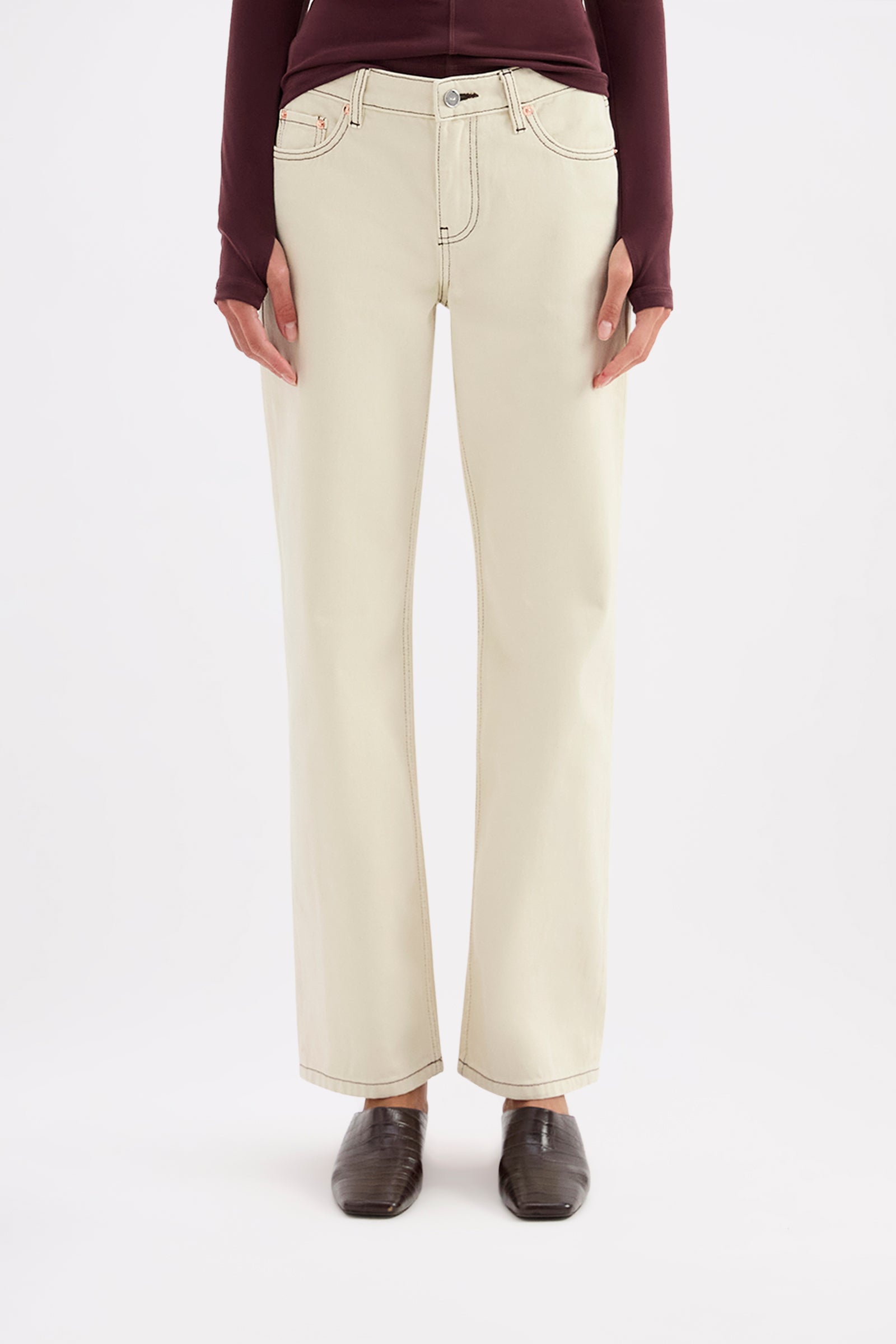 Tamar Straight Leg Jean Champagne 