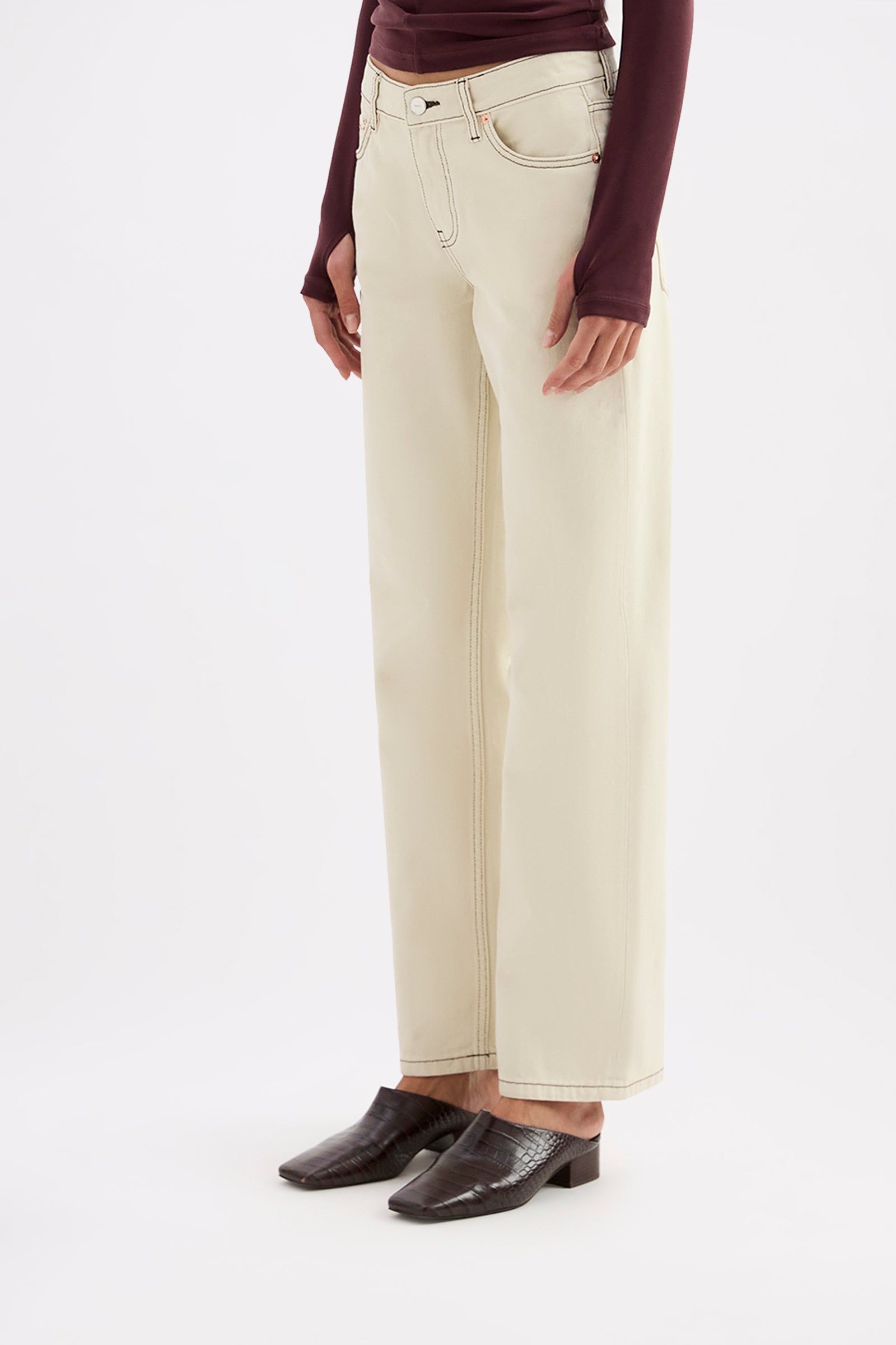 Tamar Straight Leg Jean Champagne 