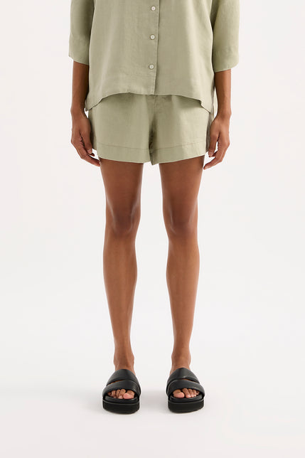 Lounge Linen Short Olive 