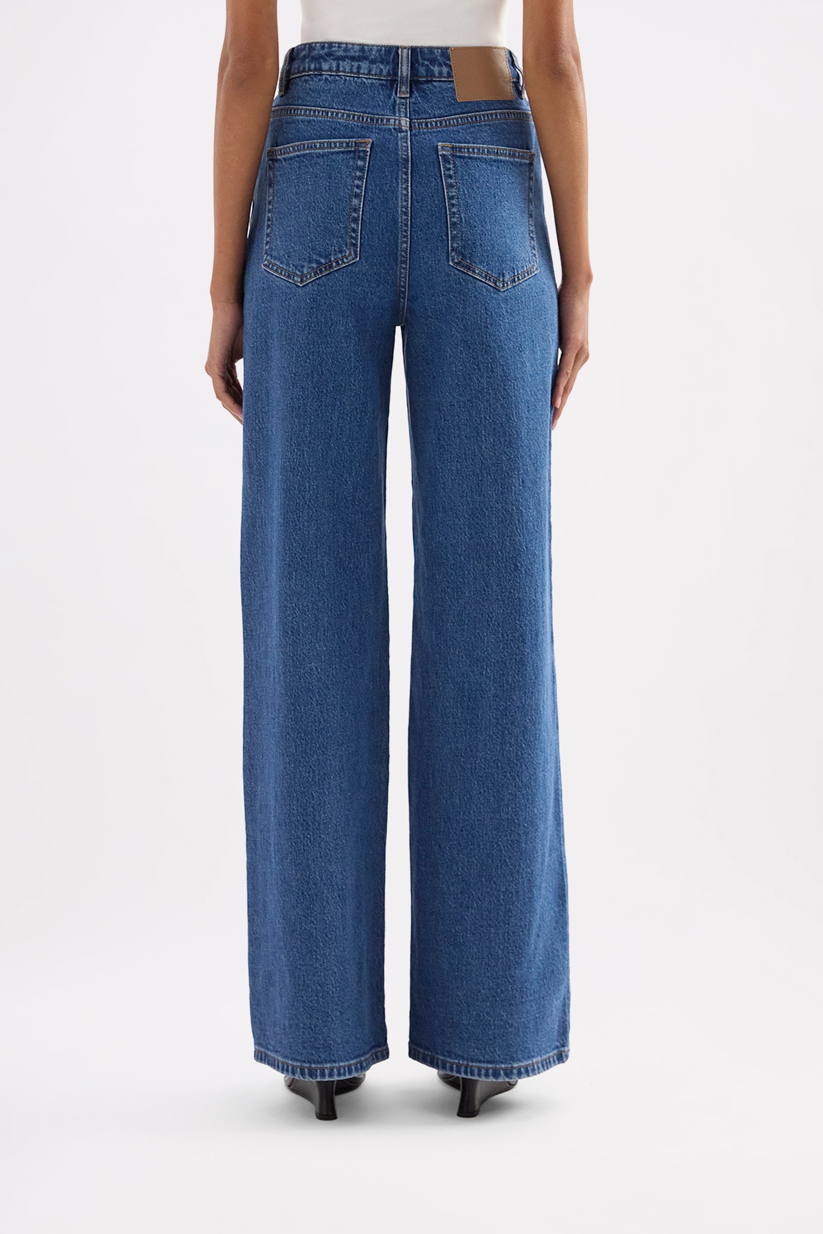 Organic Stretch Wide Leg Jean Royal Blue 