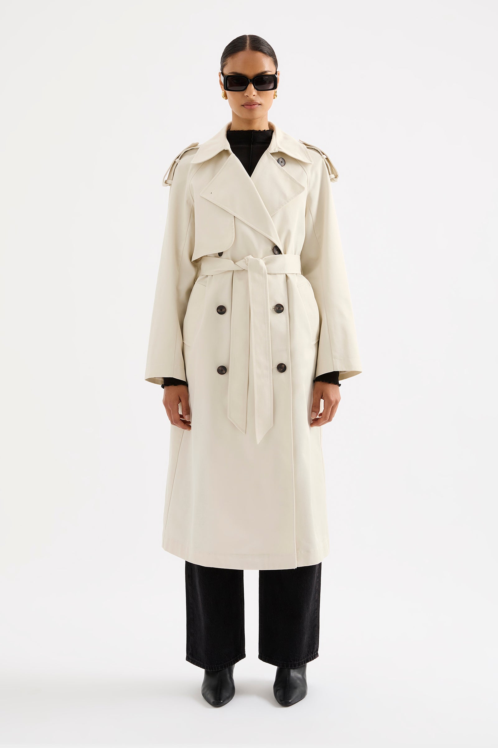 Kaiya Trench Ivory 