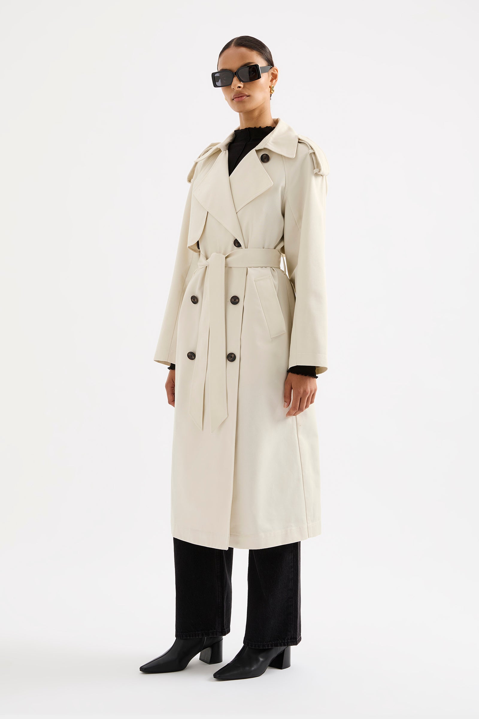 Kaiya Trench Ivory 