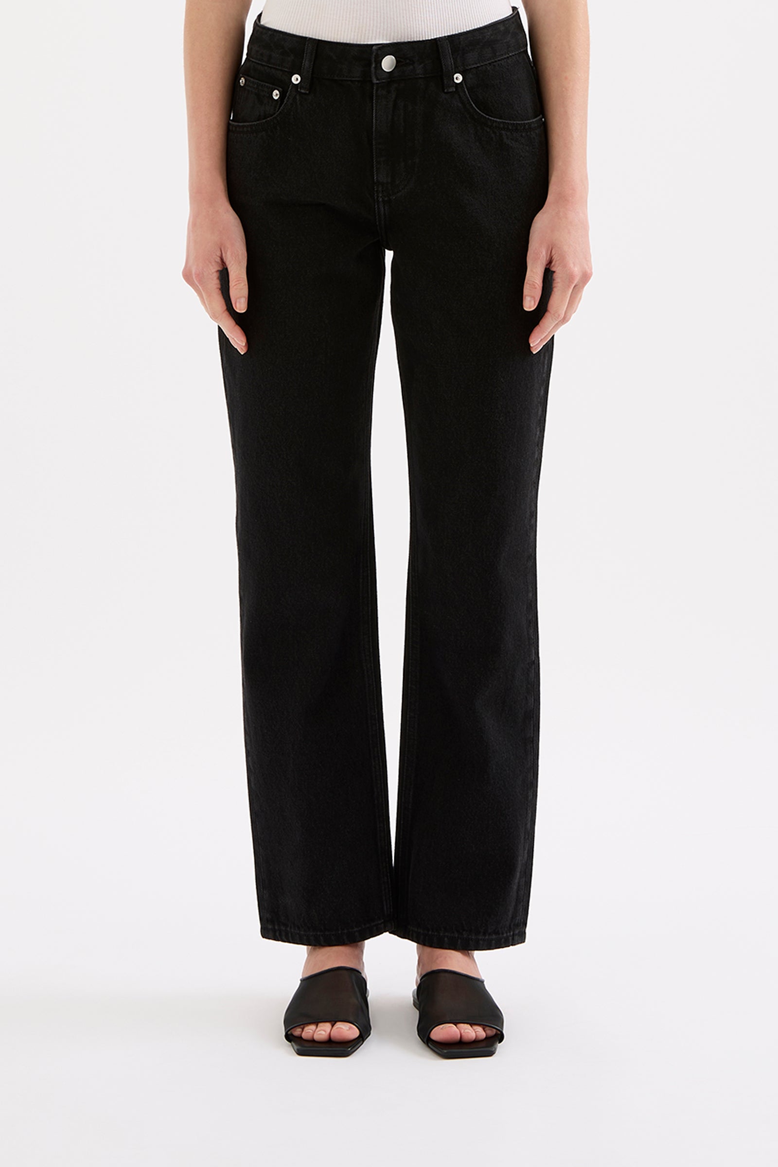 Organic Straight Leg Jean Vintage Black 