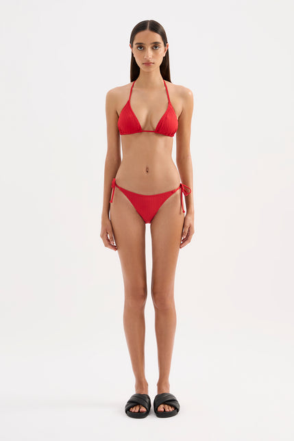 Rib Triangle Top Vermillion 