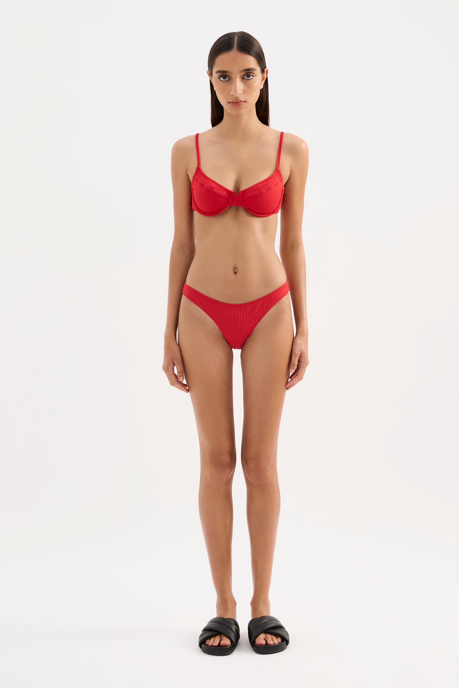 Rib Cheeky Brief Vermillion 