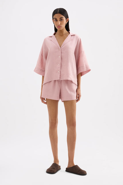 Lounge Linen Shirt & Short Set 
