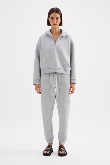 Carter Classic Zip Front Sweat Grey Marle 